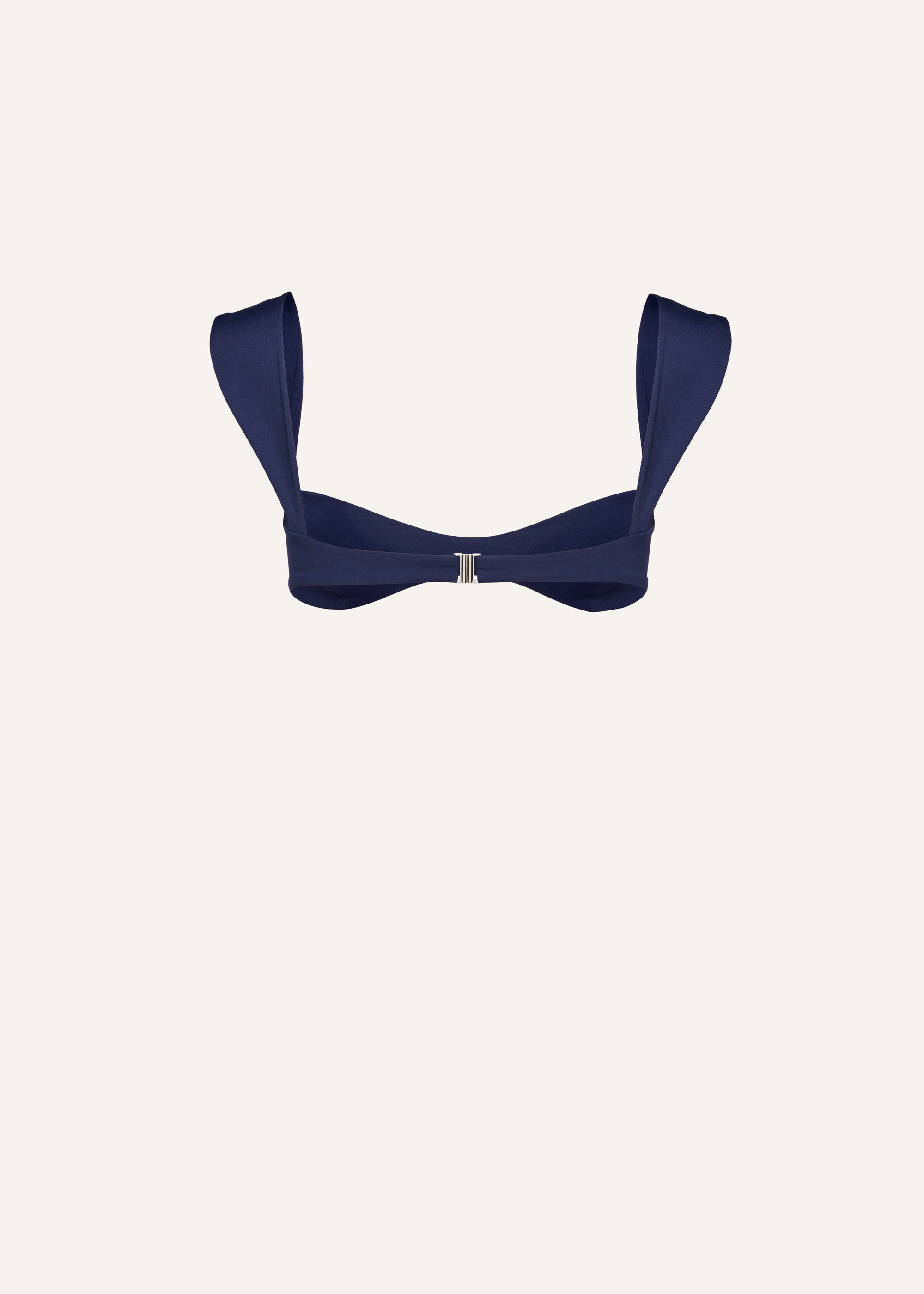 Retro bustier swim top in navy - 2