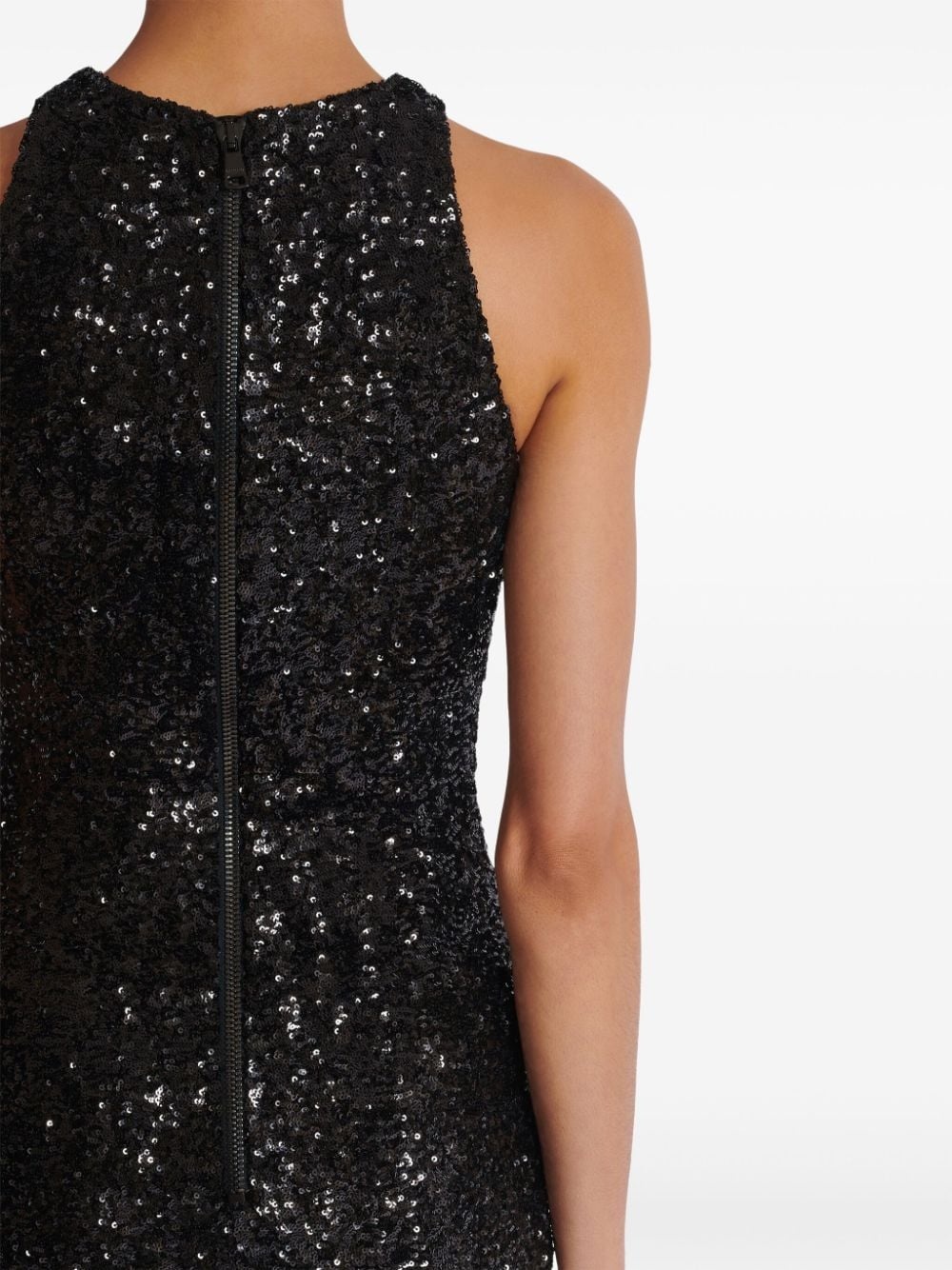 grape-embellished sequin mini dress - 6
