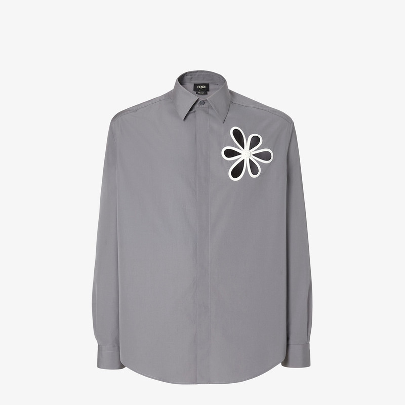 Shirt Gray poplin shirt 1