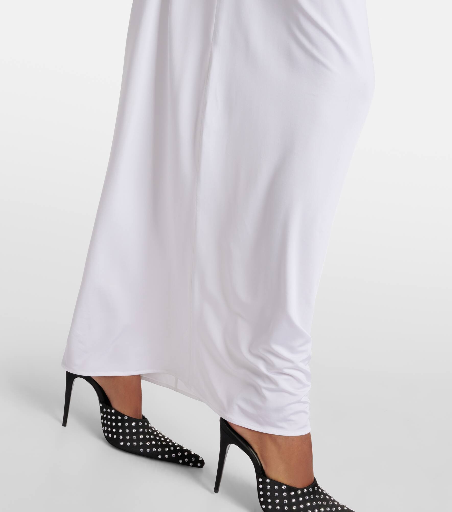 Draped jersey maxi skirt - 5