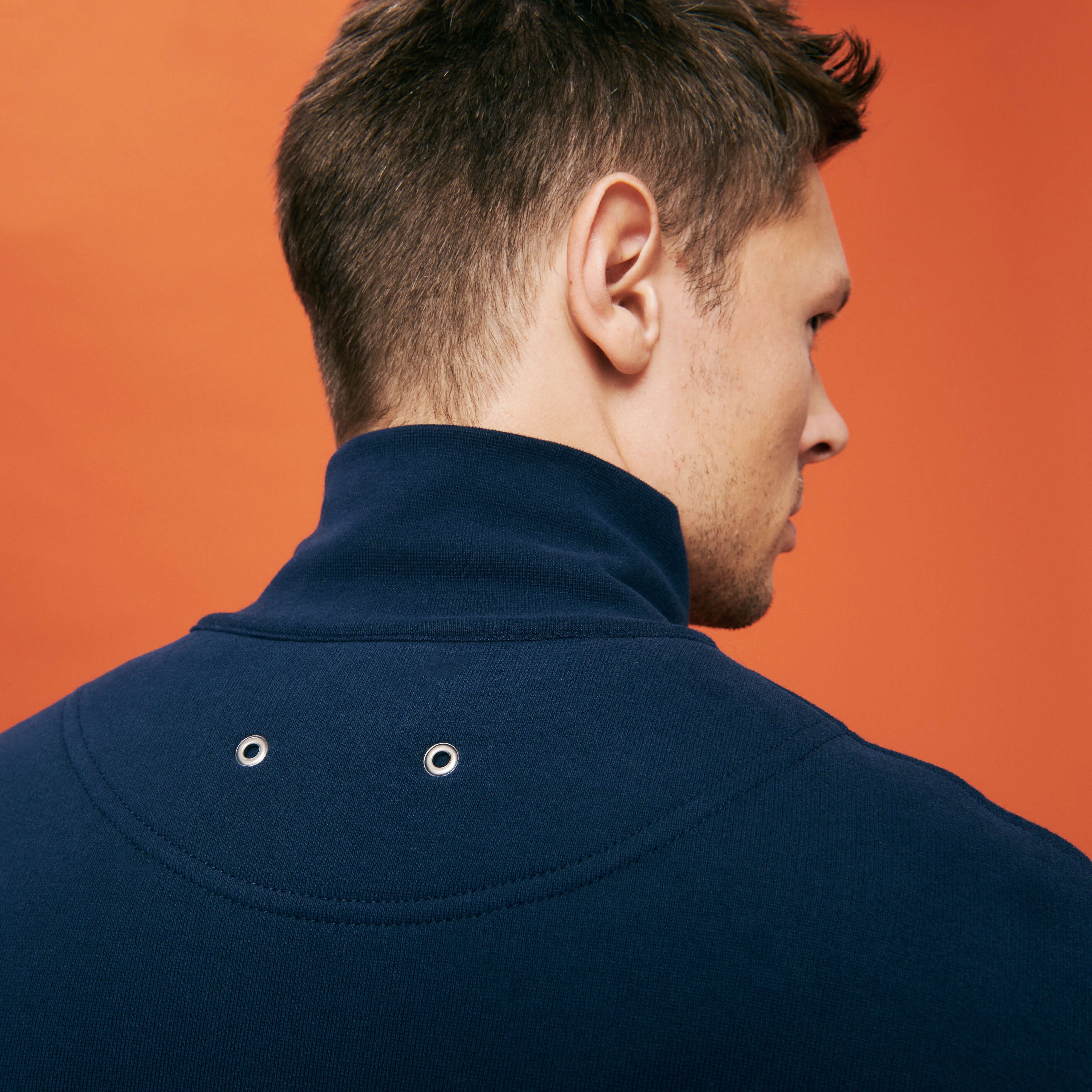 Men Cotton Front Zip Sweatshirt Neo Médusa brodé - 5