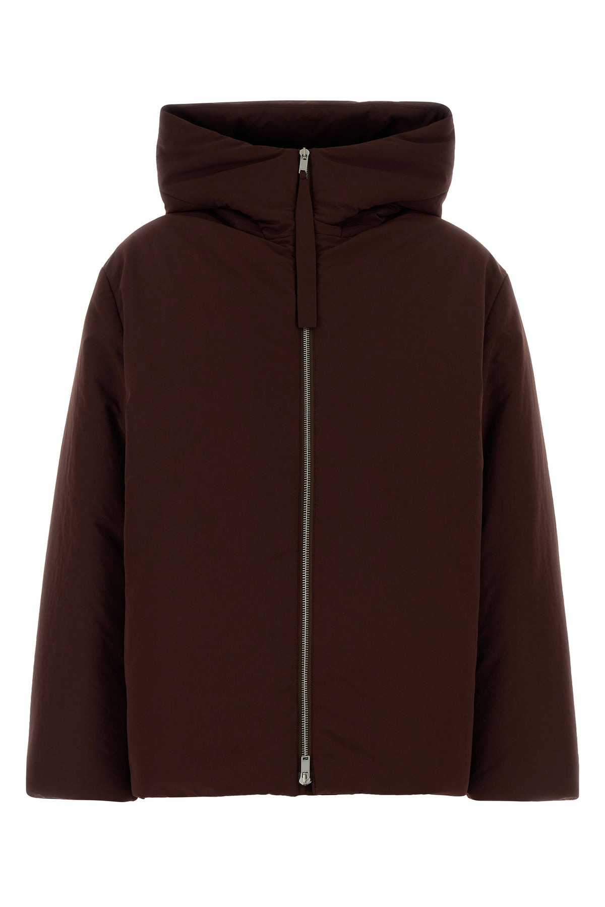 Chocolate polyester down jacket - 1