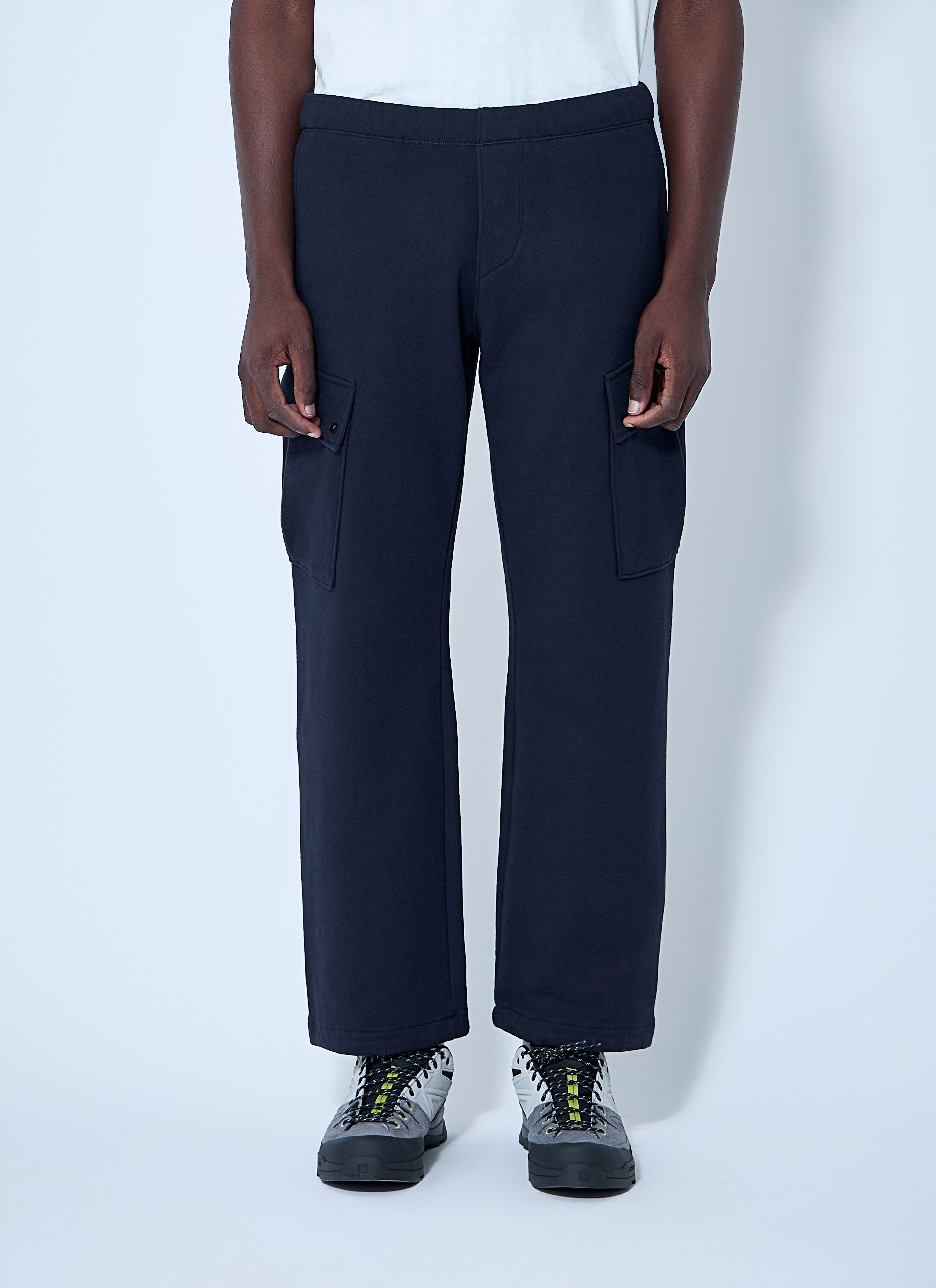 Diagonal Raised Fleece Cargo Pants - 1