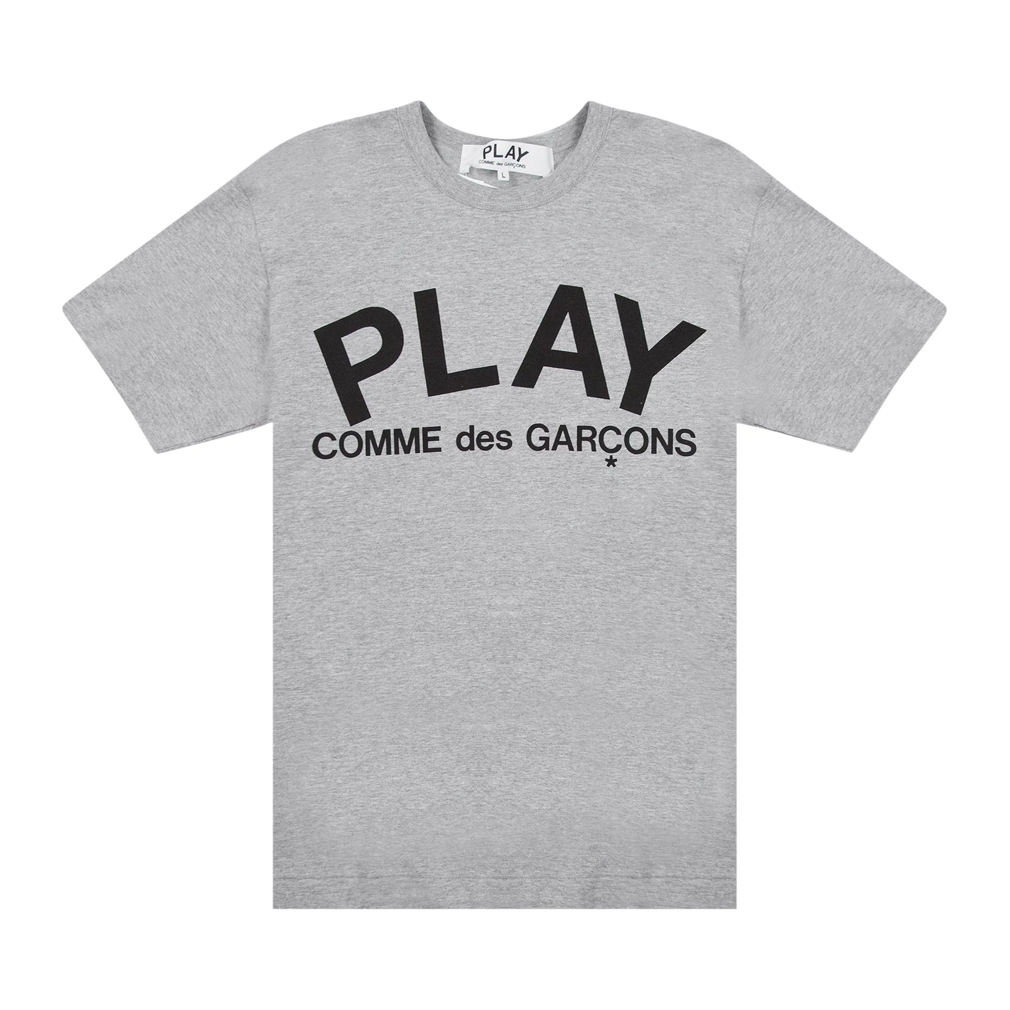 Comme des Garçons PLAY Text T-Shirt 'Grey' - 1