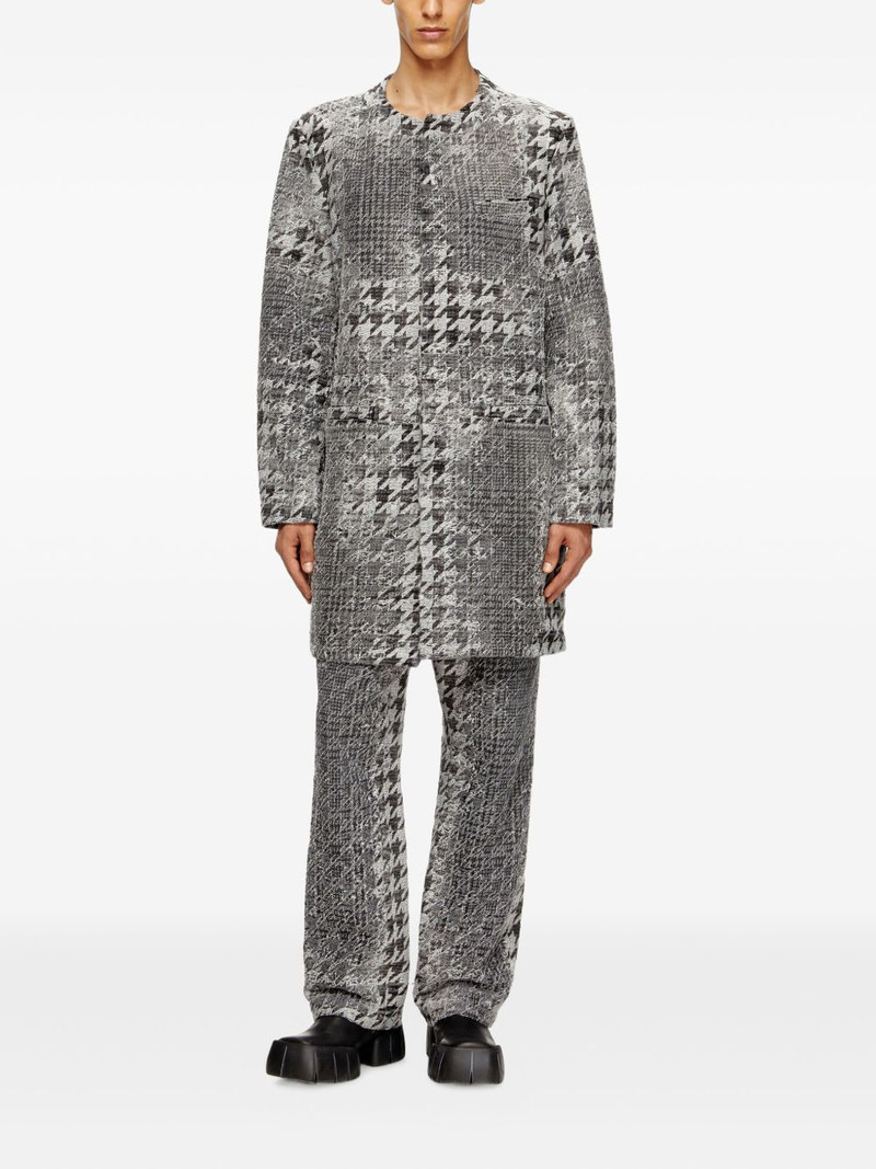 Diesel jacquard denim coat outlook