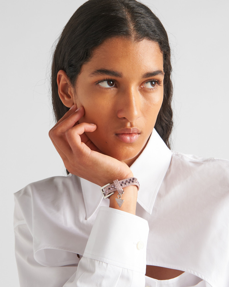 Prada Suede bracelet with crystals outlook