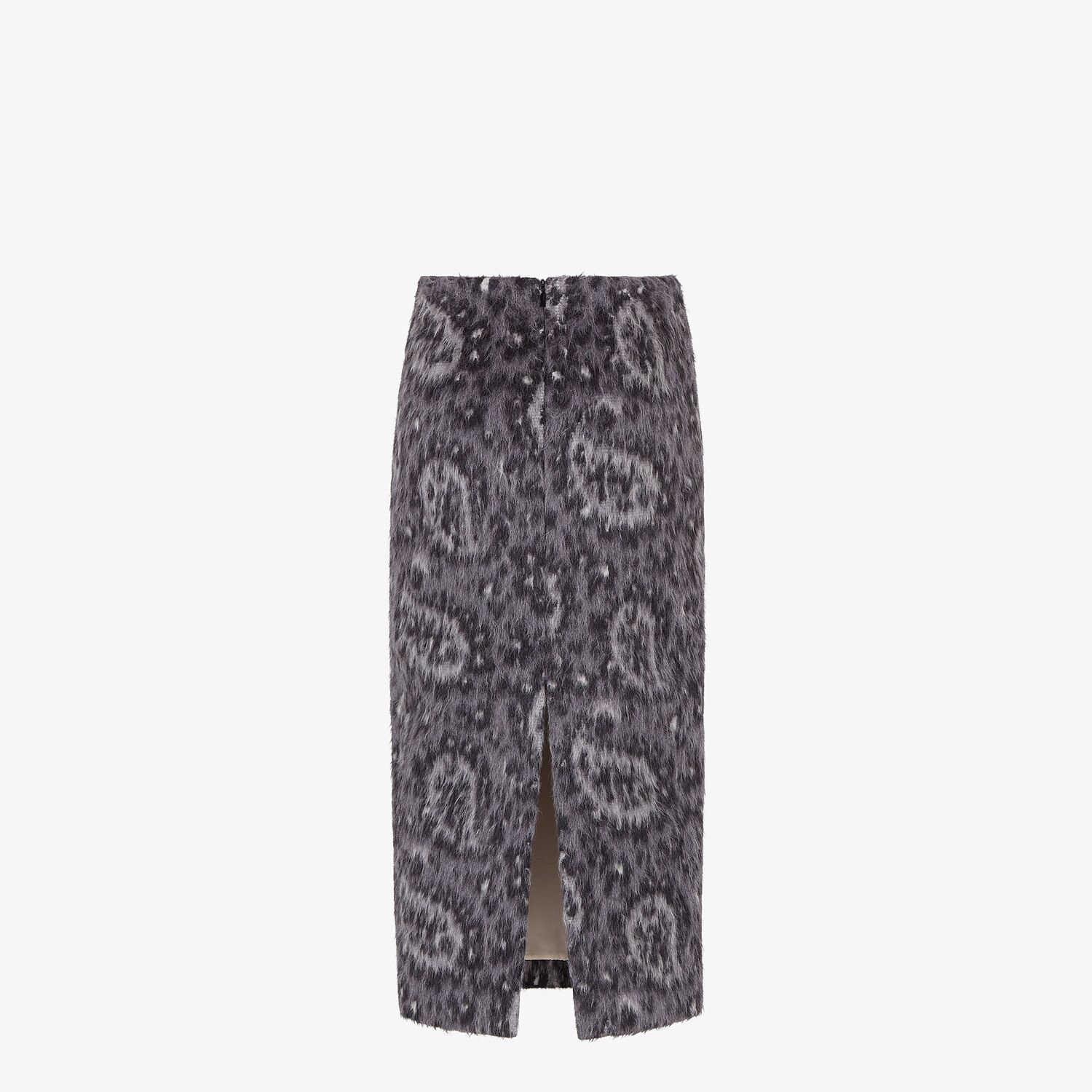 Gray wool skirt - 2