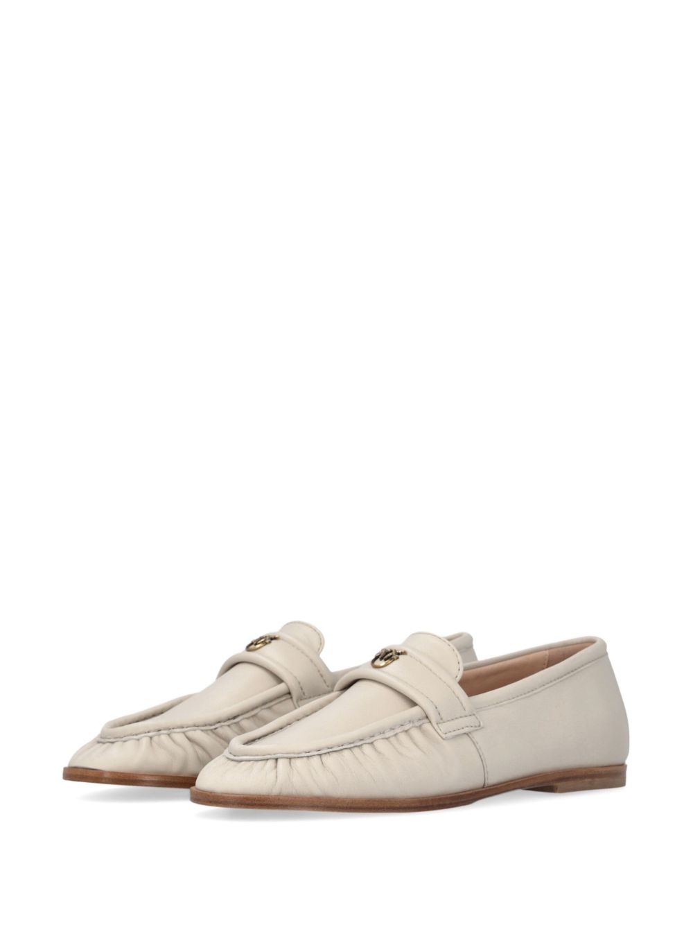 logo-plaque loafers - 4