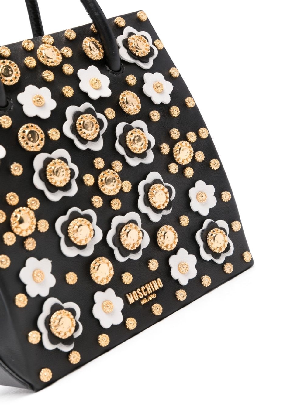 floral stud-detailing tote bag - 4