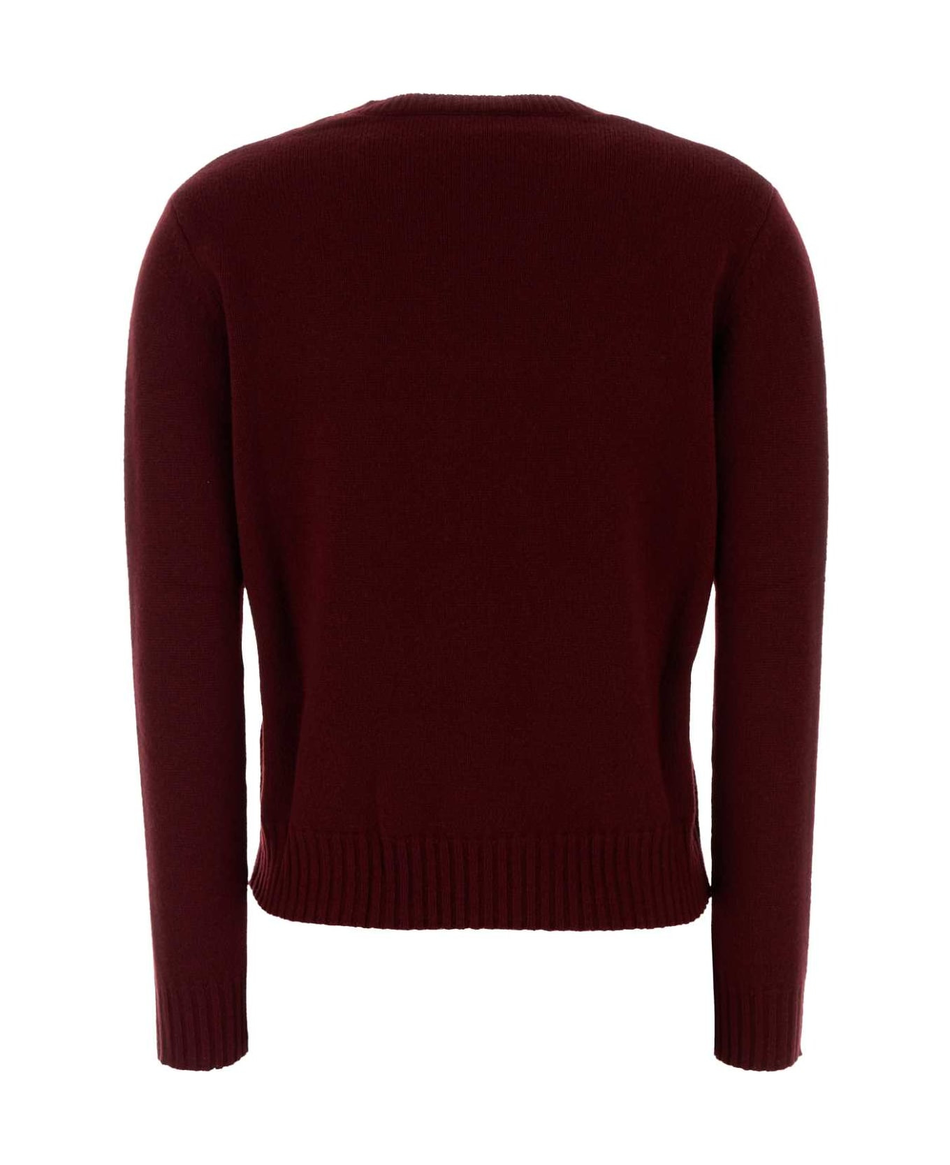 Burgundy Cashmere Cinema Sweater - 2