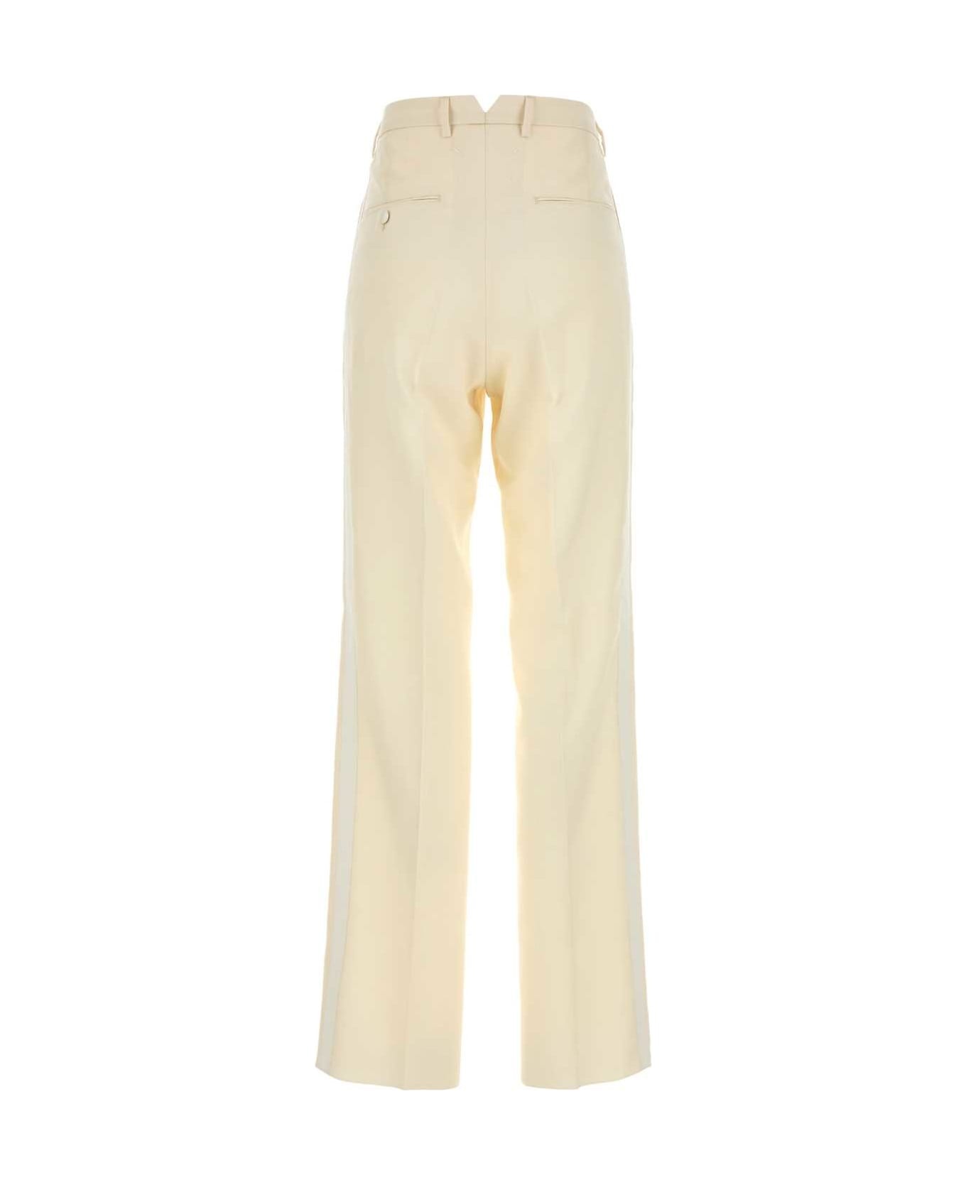 Cream Mohair Blend Pant - 2