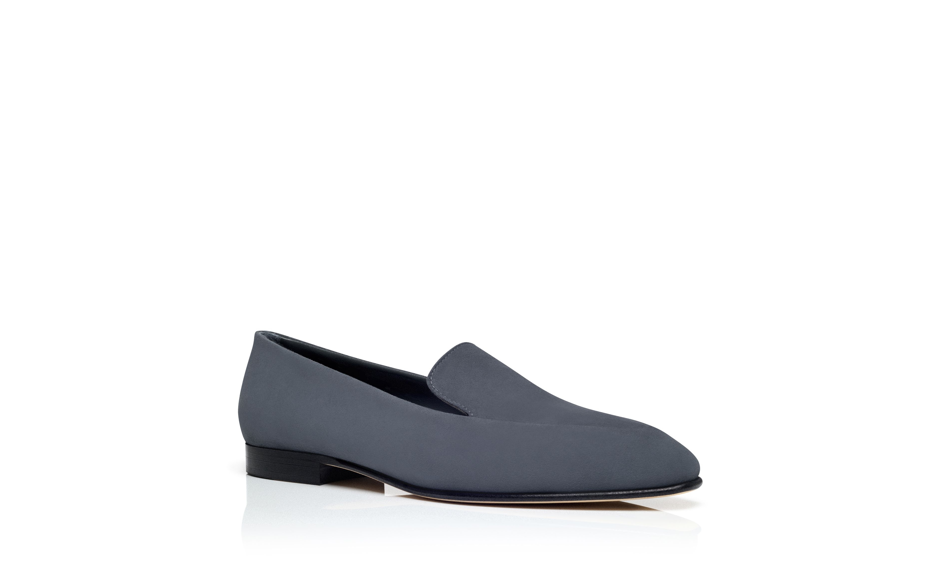 Dark Grey Suede Loafers - 3