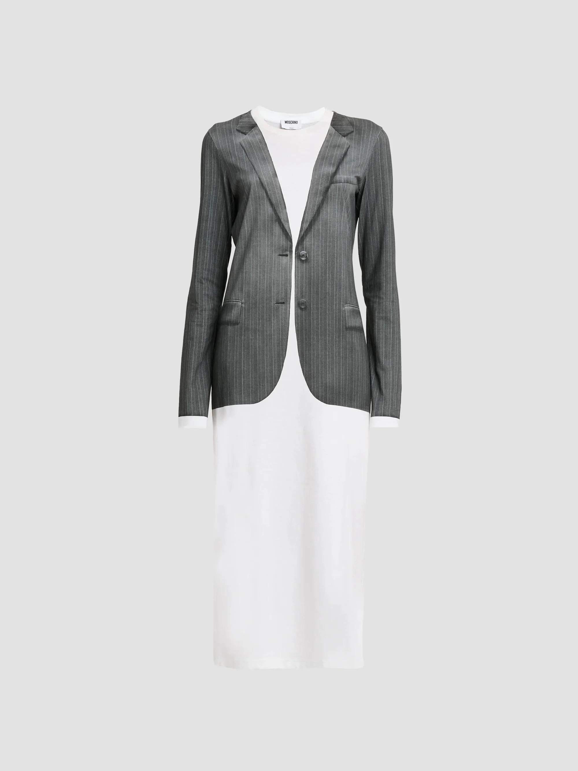 Women's Blazer Print Cotton T-Shirt Dress - Multi - 1
