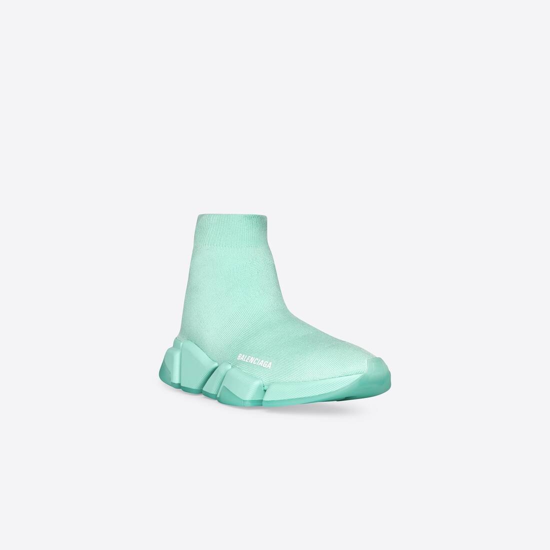 Women's Speed 2.0 Recycled Knit Sneaker With Transparent Sole in Green - 2