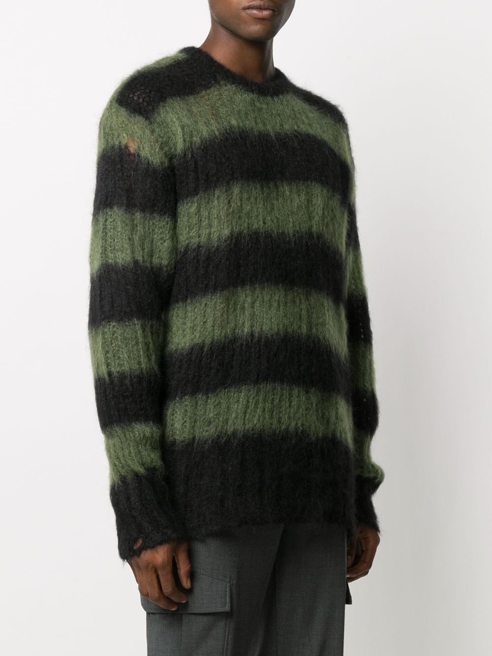 striped mohair-blend jumper - 3