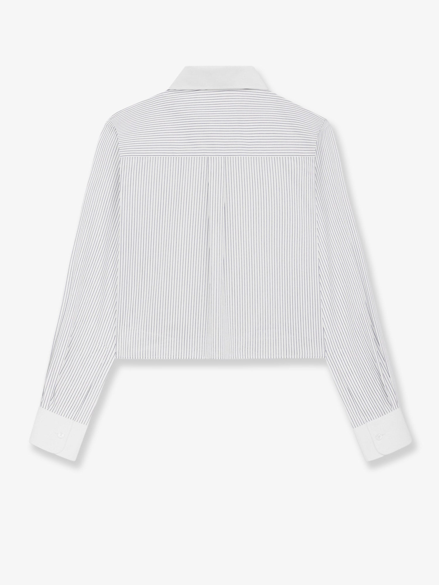 Celine Women Cropped Cotton Shirt With Striped Motif - 2