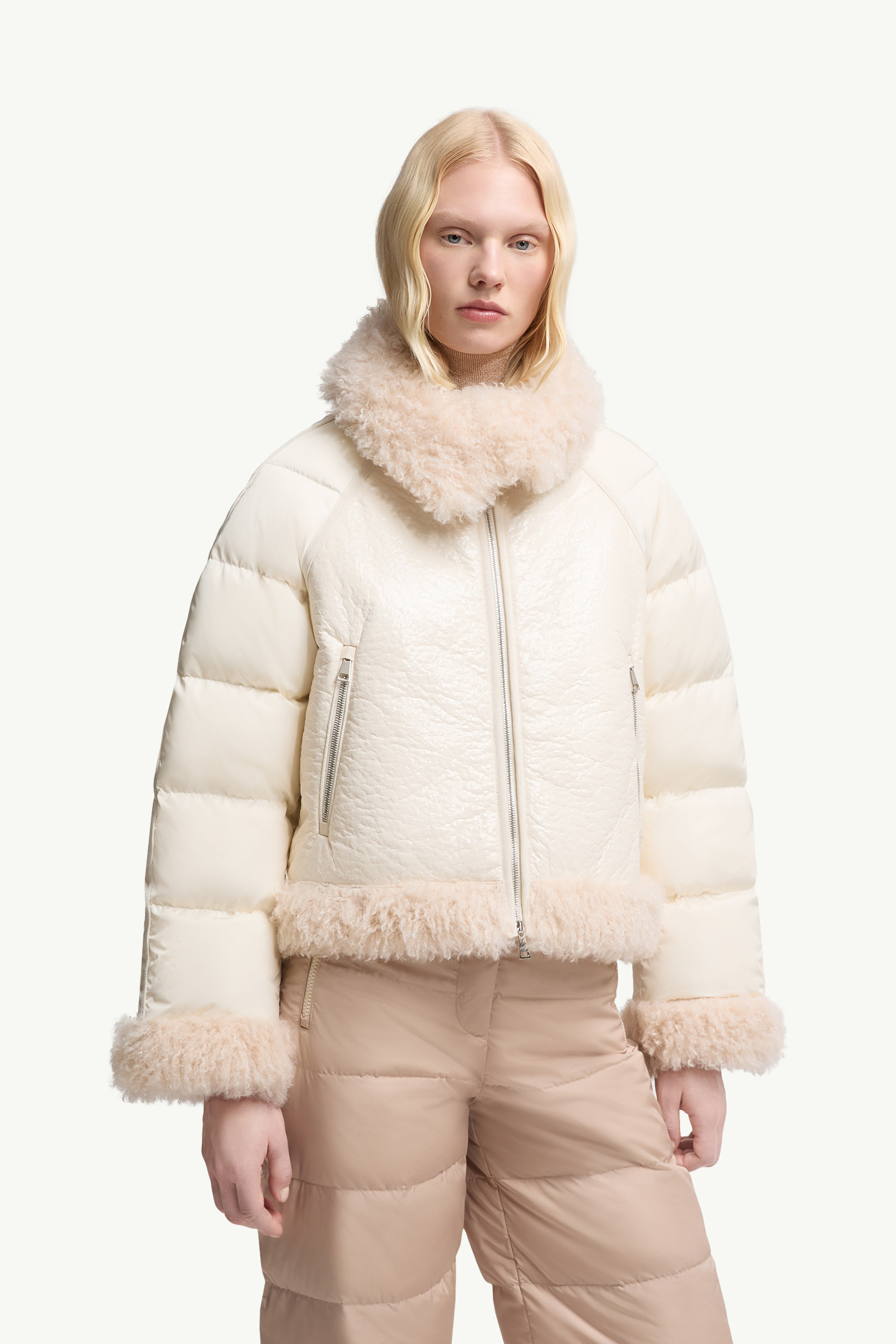 Rubrouk Teddy-Trimmed Short Down Jacket - 3