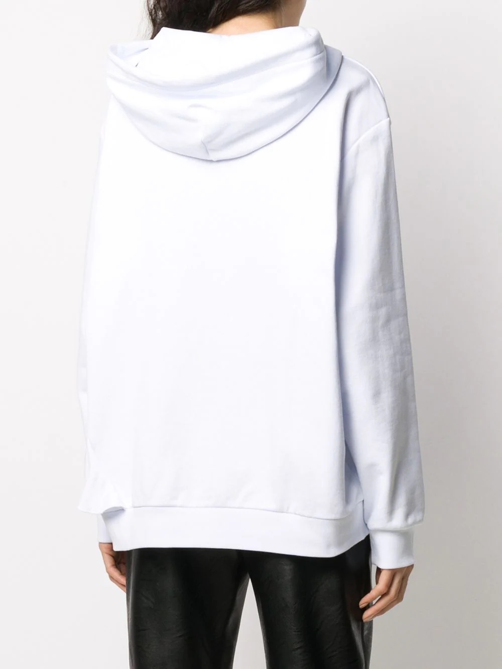 logo-embroidered oversize hoodie - 4