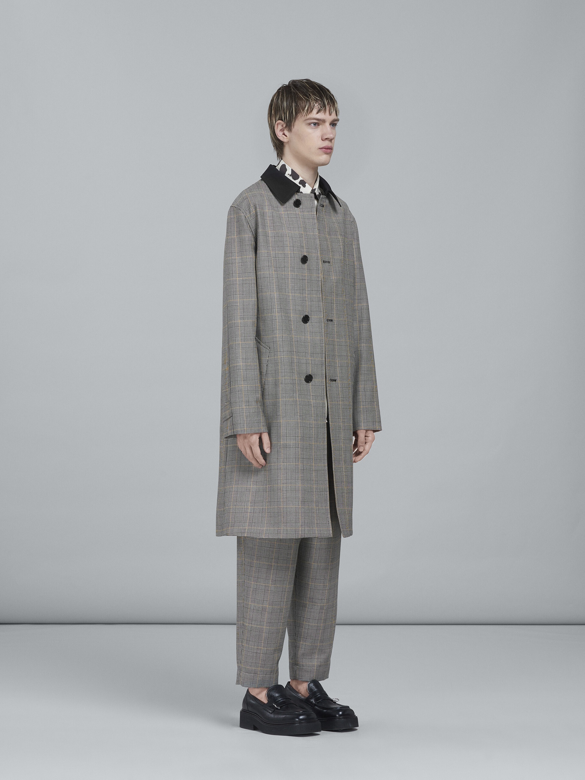 PRINCE OF WALES WOOL COAT - 6