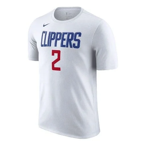 Men's Nike NBA Basketball Sports Printing Short Sleeve Los Angeles Clippers Leonard No. 2 White T-Sh - 1