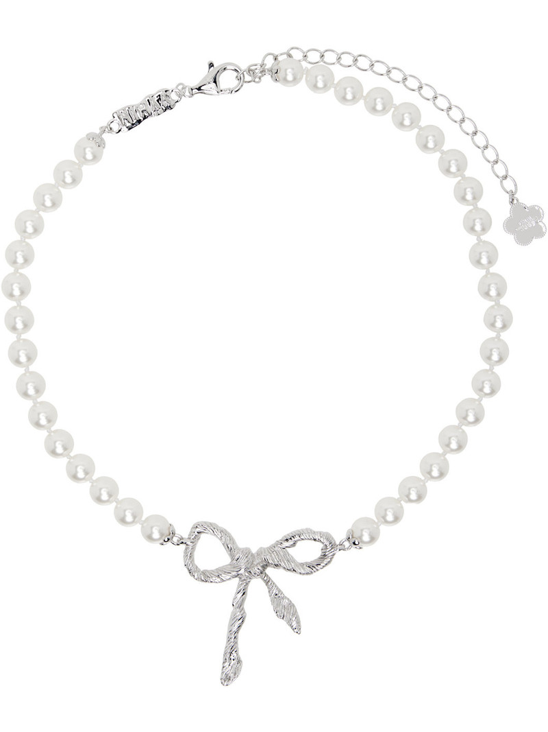 YVMIN Edition Twisted Rope Bow Pearl Necklace 1