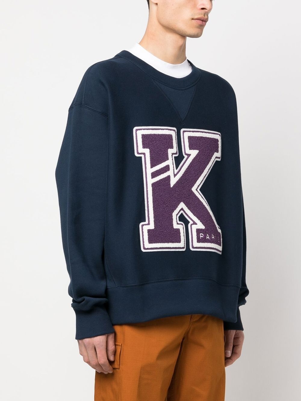 logo-appliqué crew-neck sweatshirt - 3