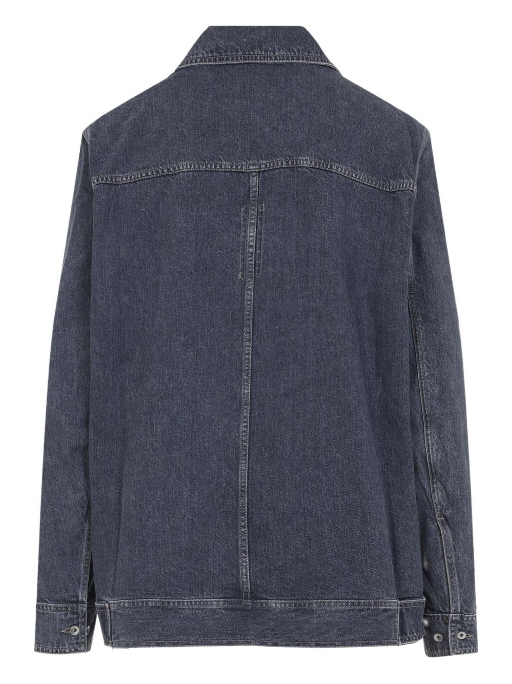 button-fastening denim jacket - 2