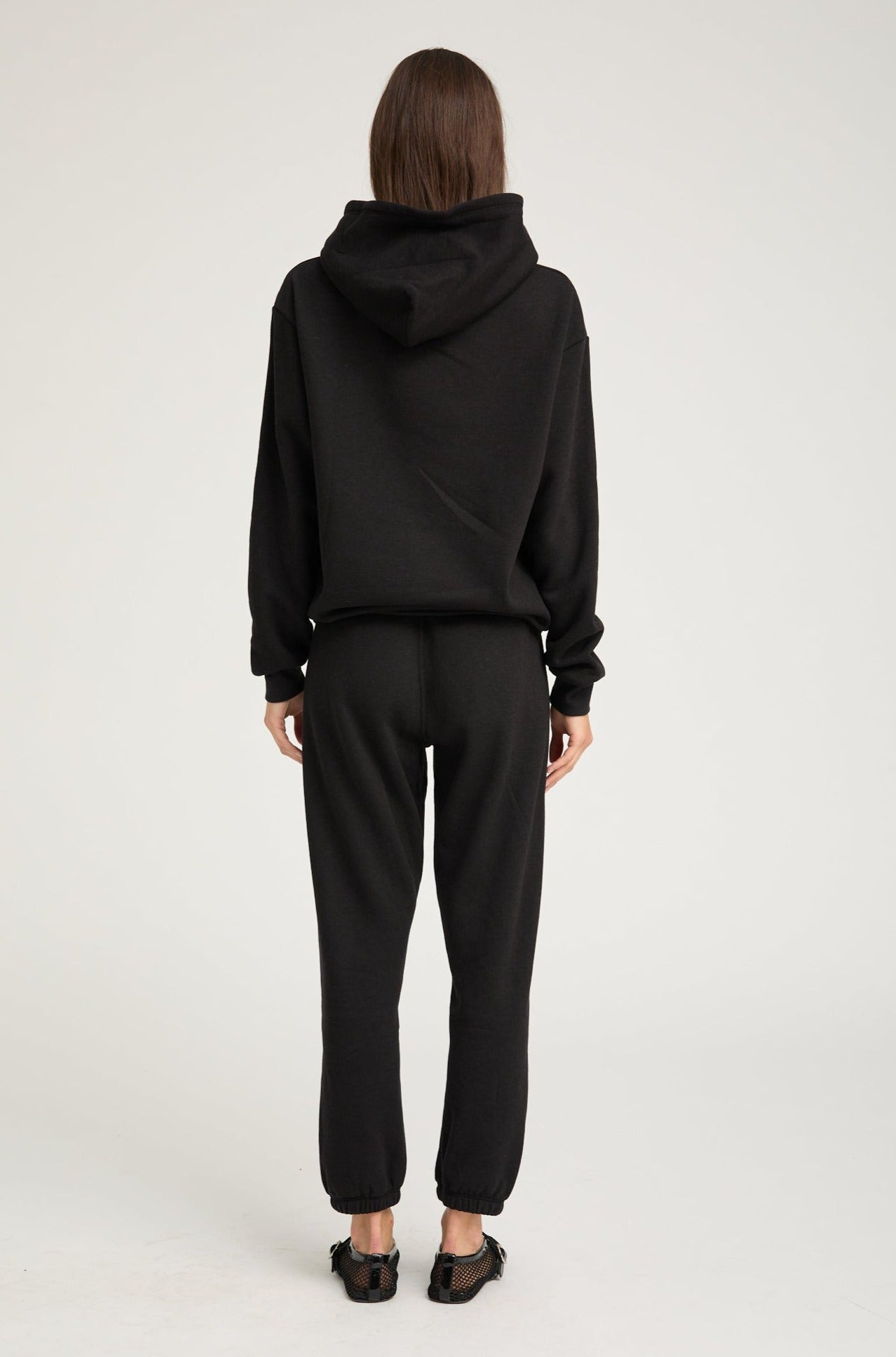BLACK GLOSSY HEART HOODIE - 3