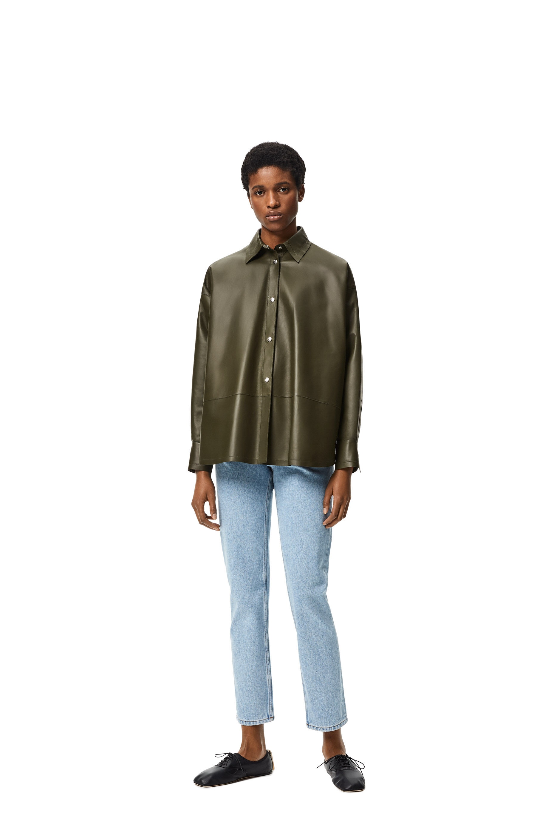 Oversize shirt in nappa - 2