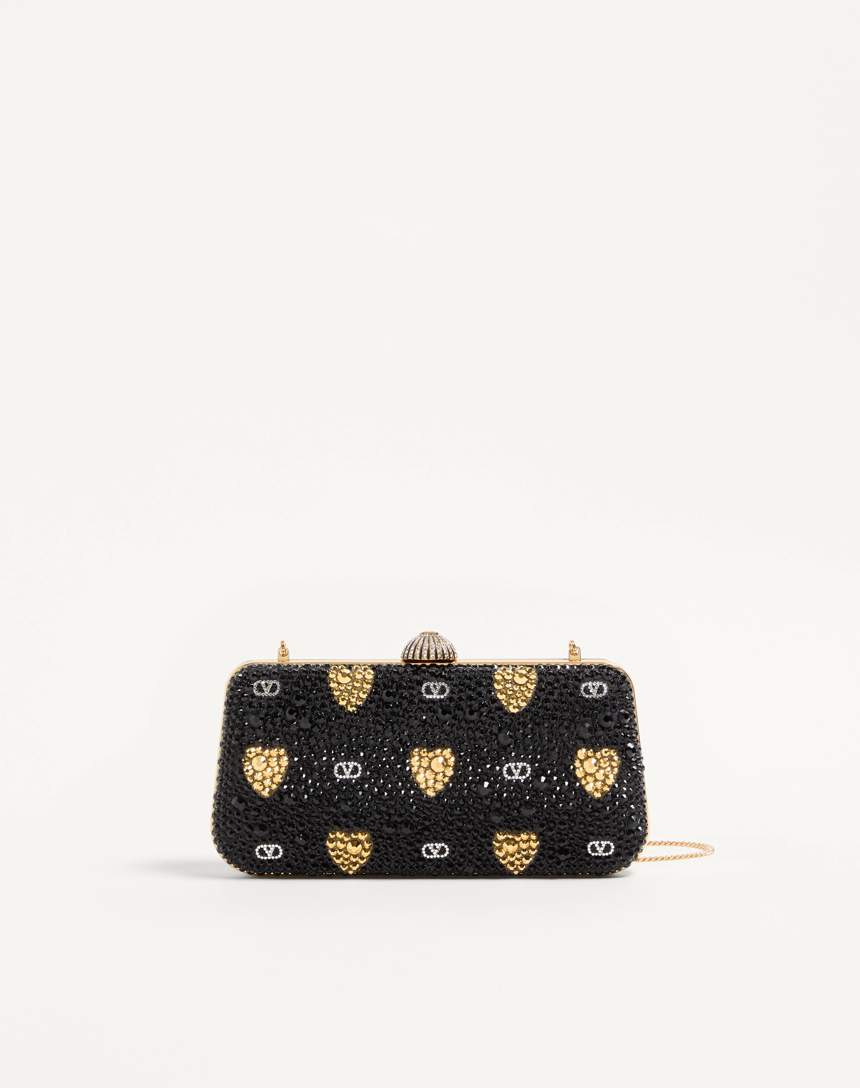 CARRY SECRETS MINAUDIERE WITH RHINESTONE COUR DE CŒUR MOTIF - 1