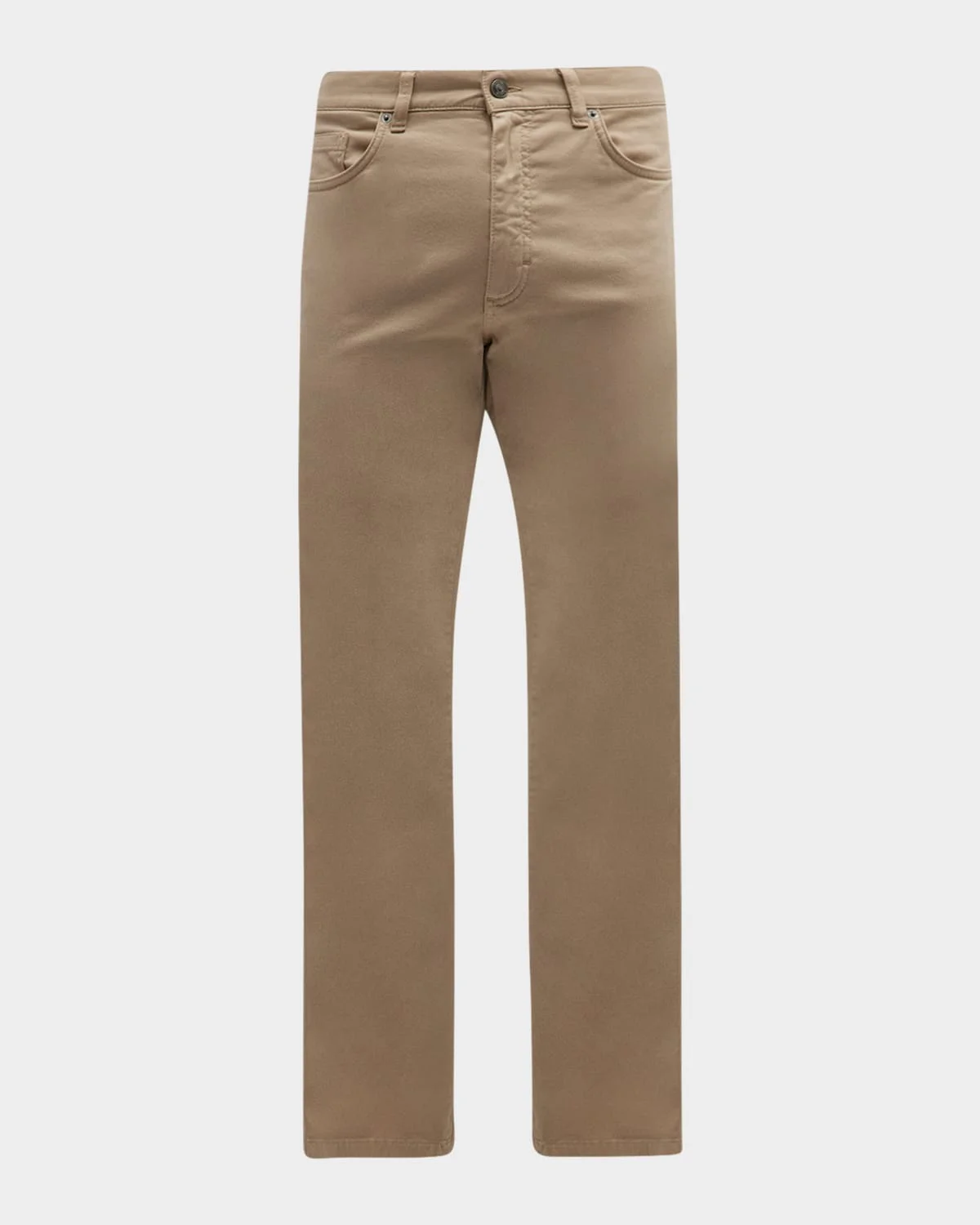 Men's Brushed Cotton 5-Pocket Trousers - 1