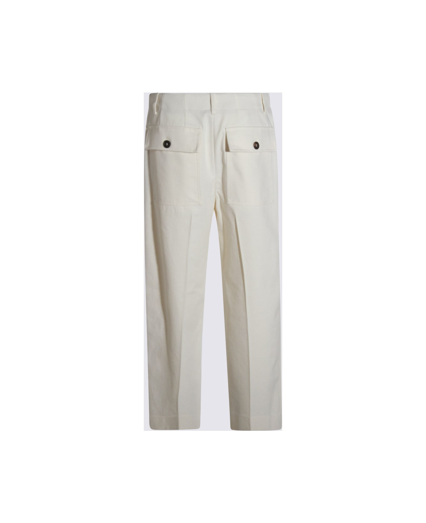 White Cotton Pants - 2