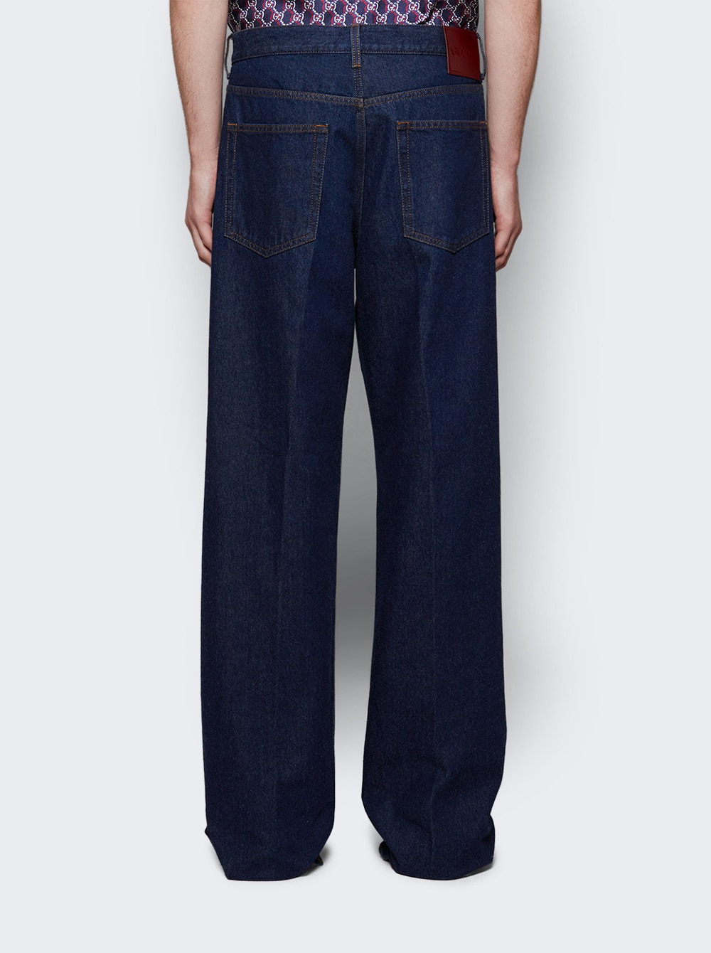 Straight Leg Jeans Dark Blue - 5