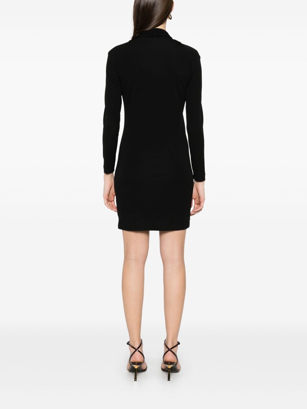 draped mini dress - 4