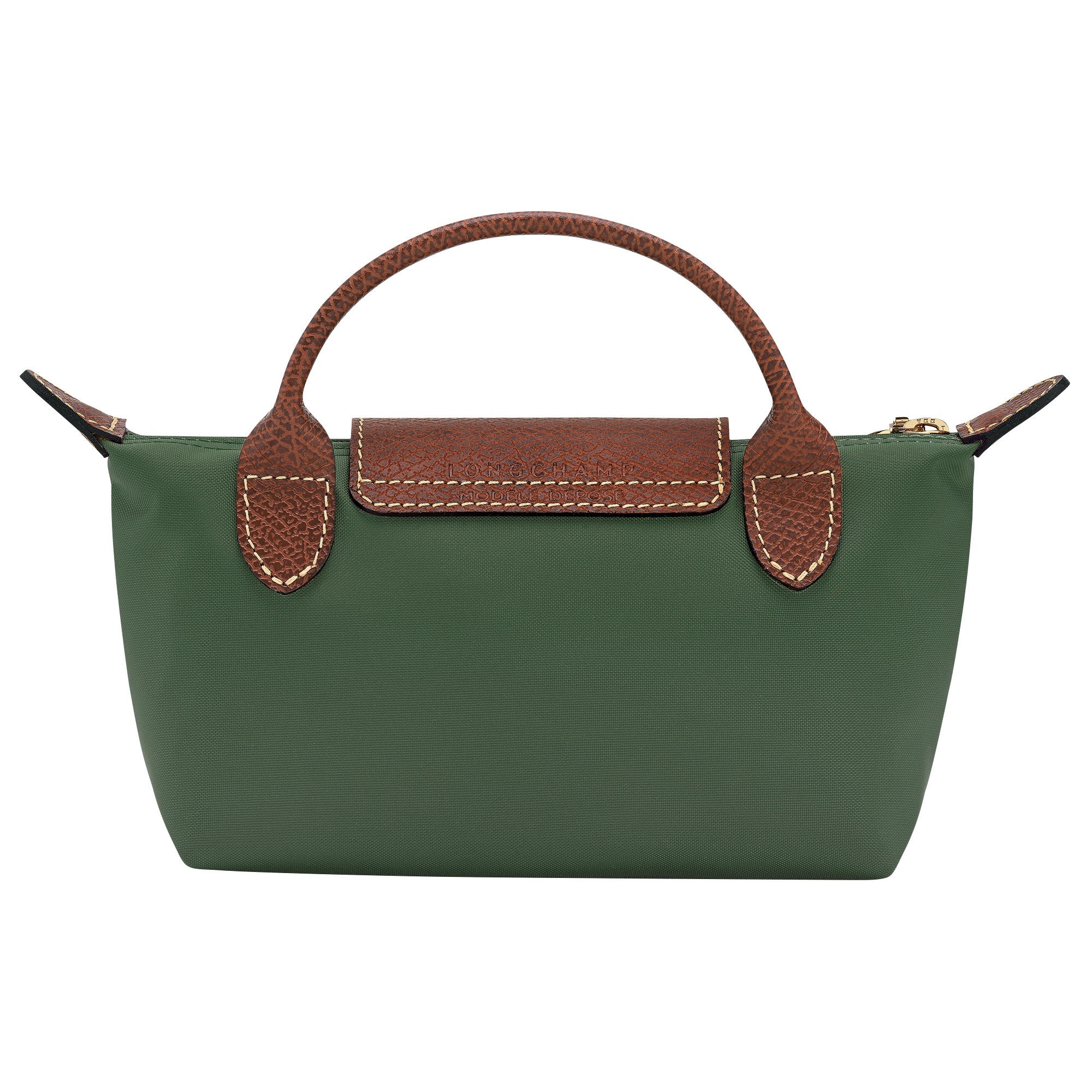 Le Pliage Original Pouch with handle British Green - Recycled canvas - 4