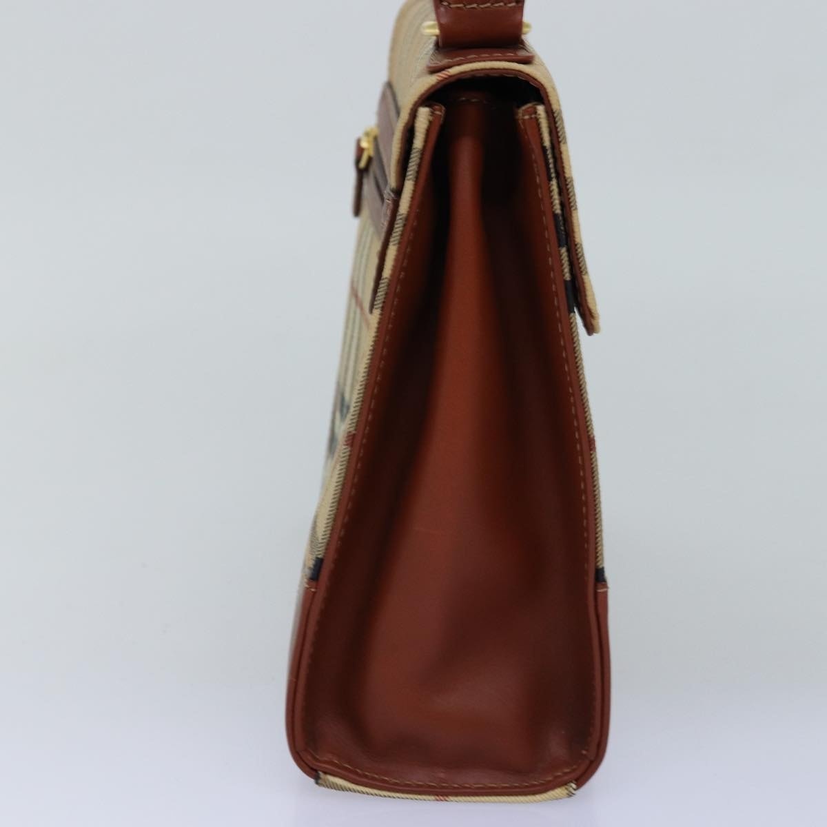 Burberry Nova Check Hand Bag Pvc Beige - 3