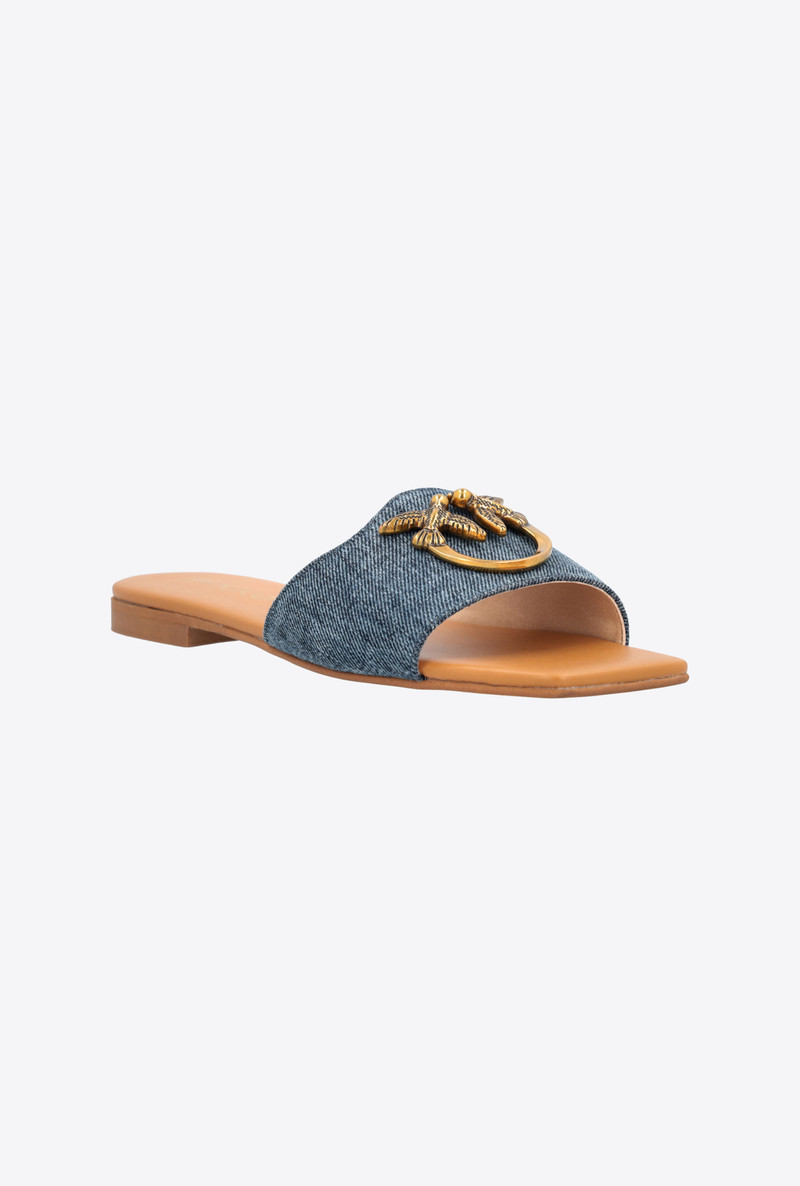 PINKO FLAT DENIM SLIP-ONS outlook