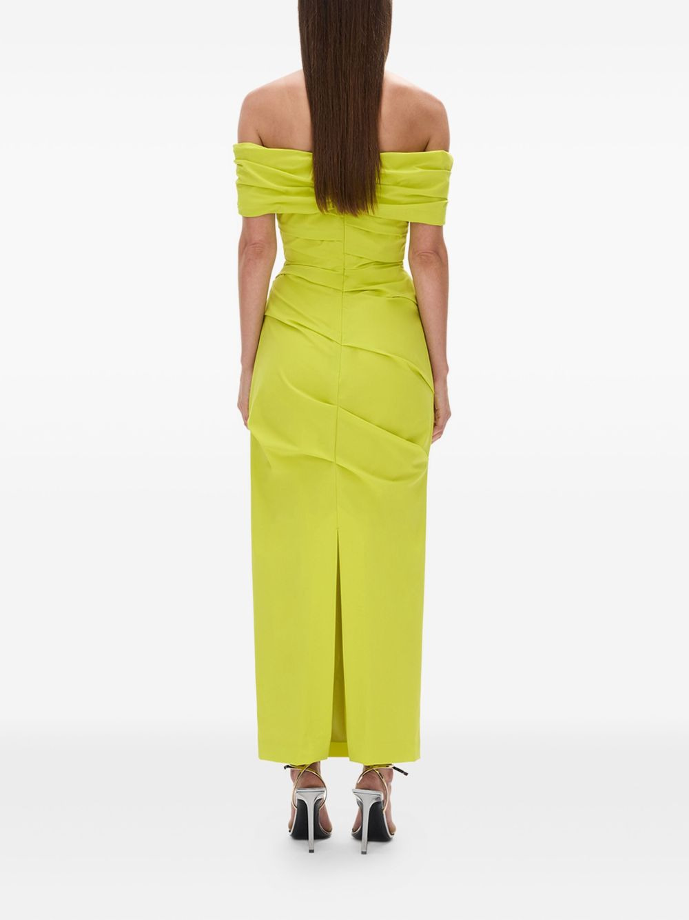 Camille off-shoulder draped maxi dress - 4