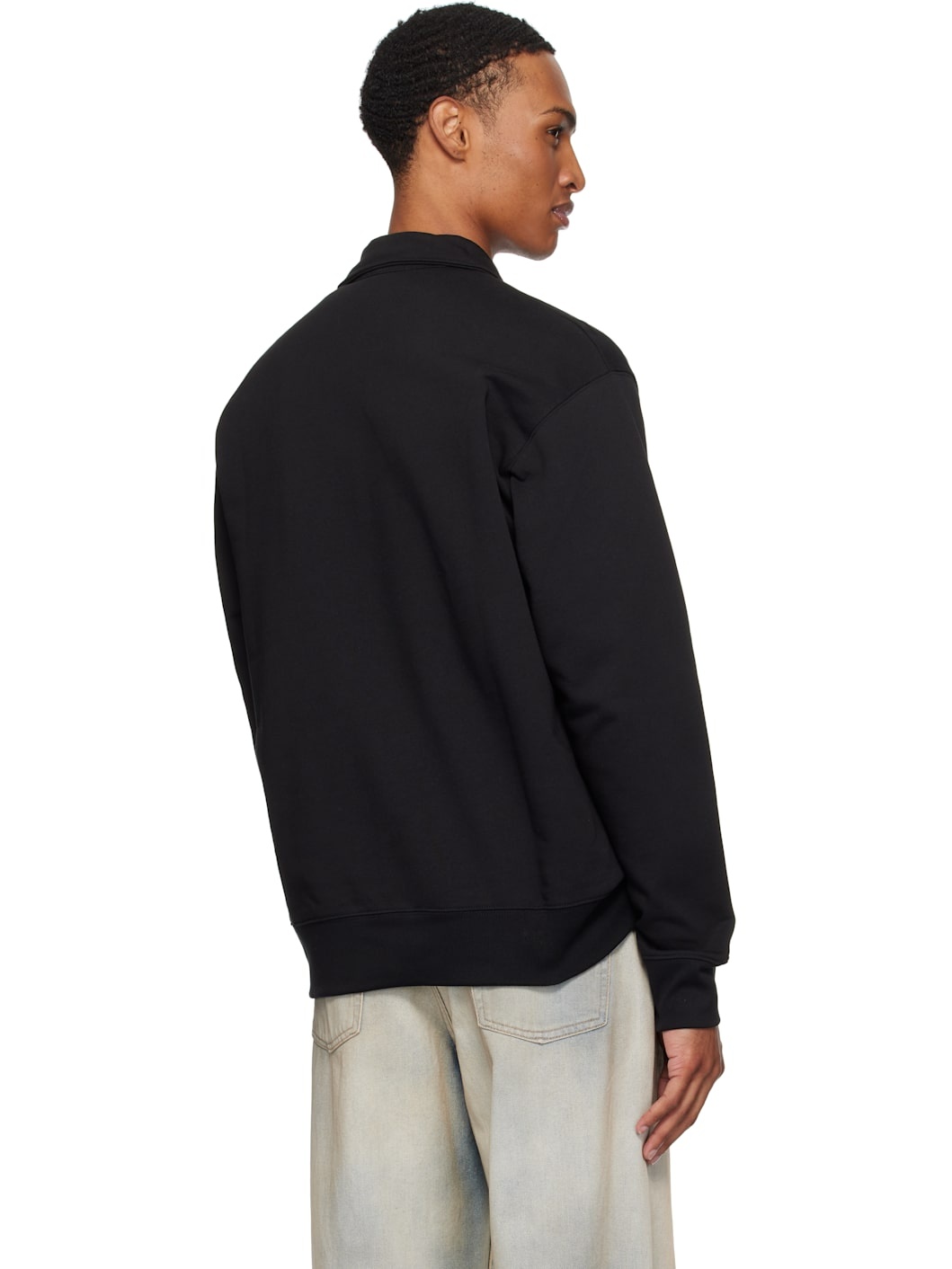 Black Ketel Relaxed Organic Half Zip Sweatshirt - 3