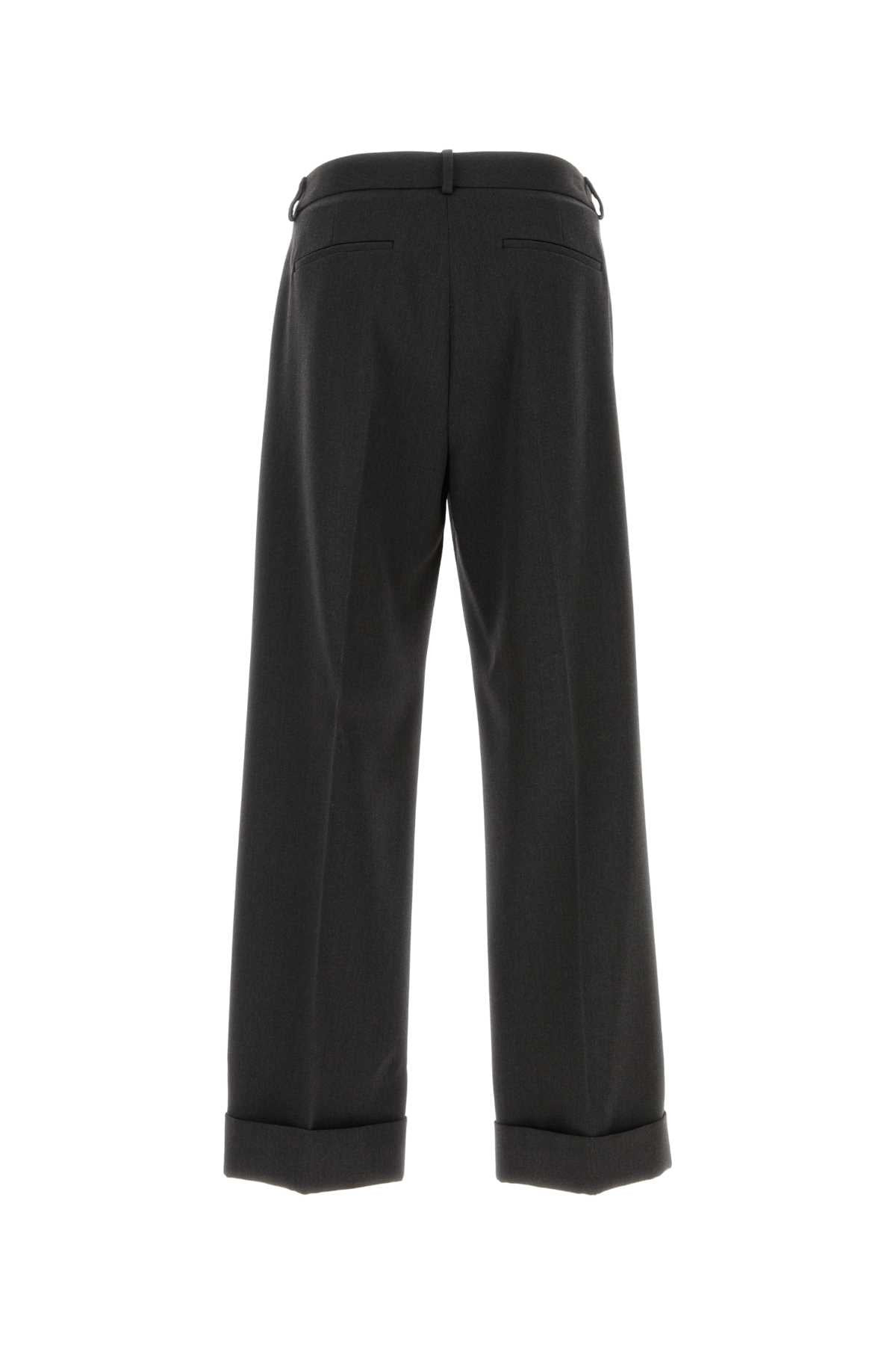Valentino Garavani Men Charcoal Wool Pant - 2