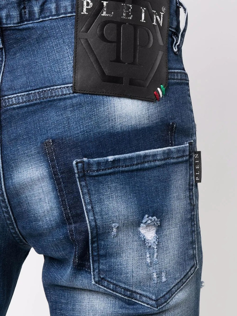 ripped-detailed skinny jeans 5