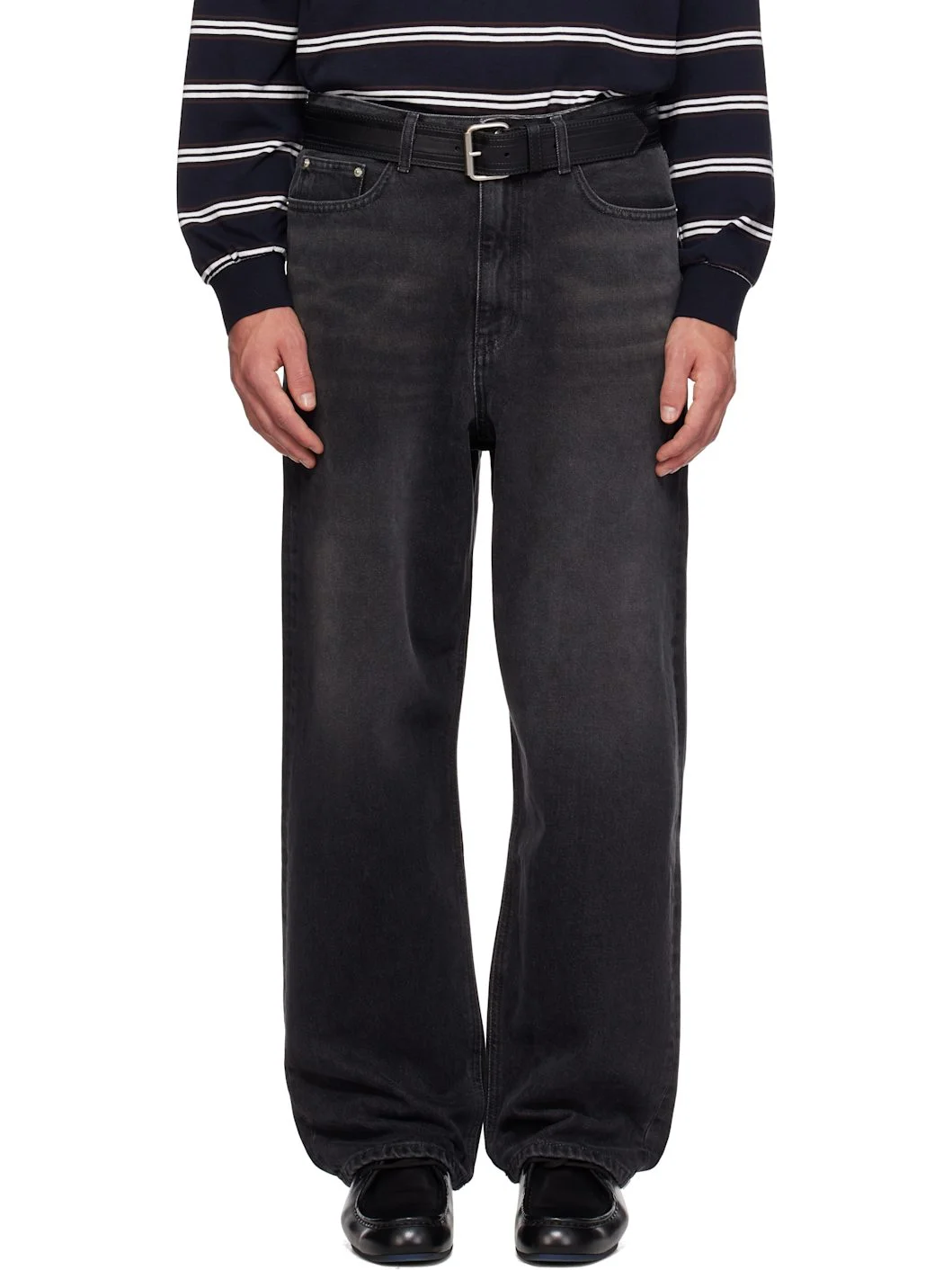 Black Straight Regular Jeans - 1