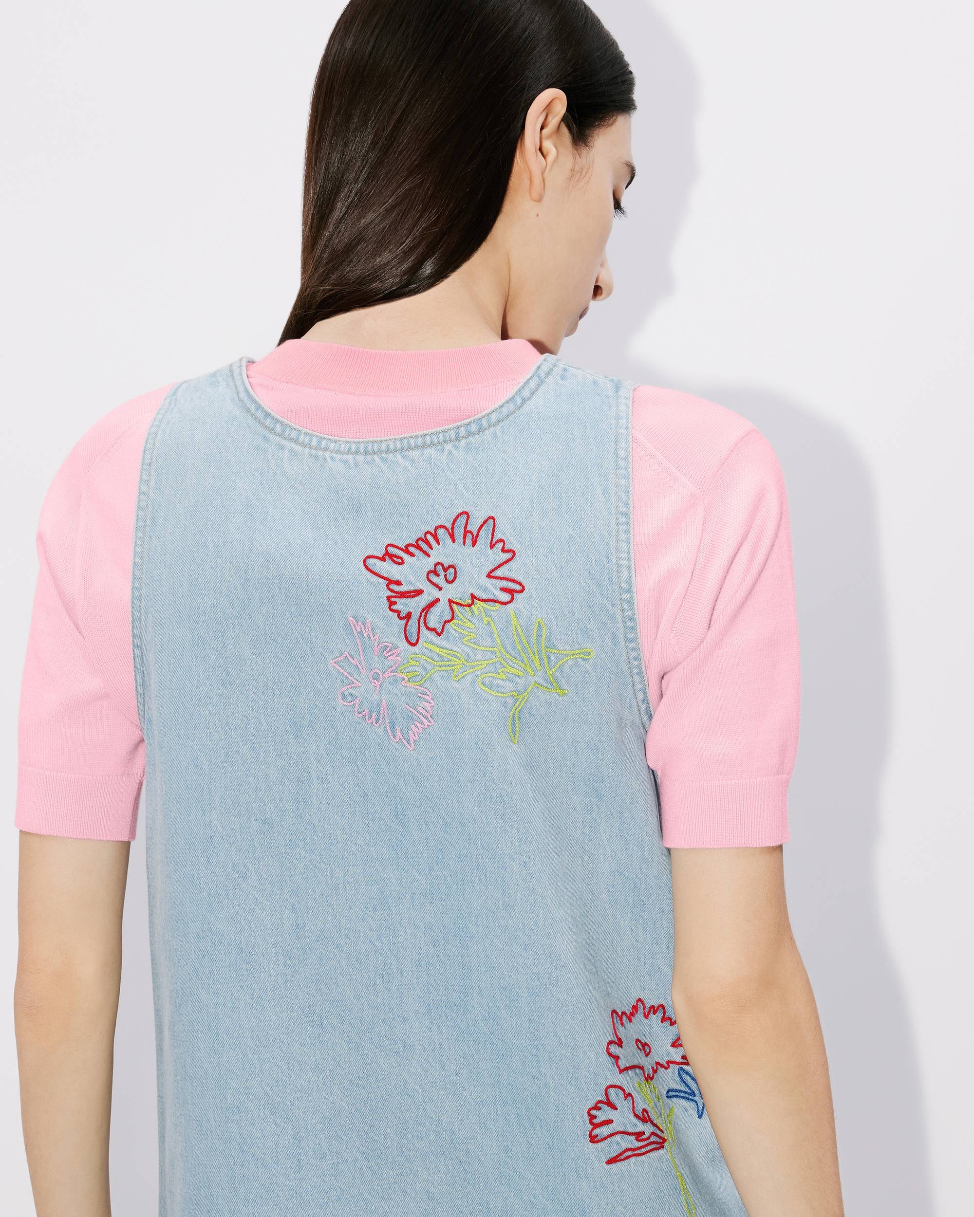 'KENZO Drawn Flowers' sleeveless embroidered dress - 10