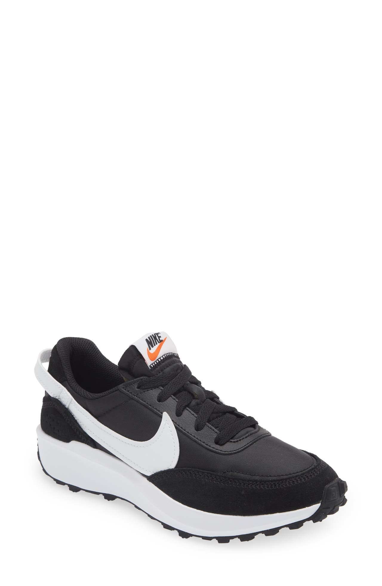 Nike Nike Waffle Debut Sneaker in Black White Orange at Nordstrom nordstrom REVERSIBLE