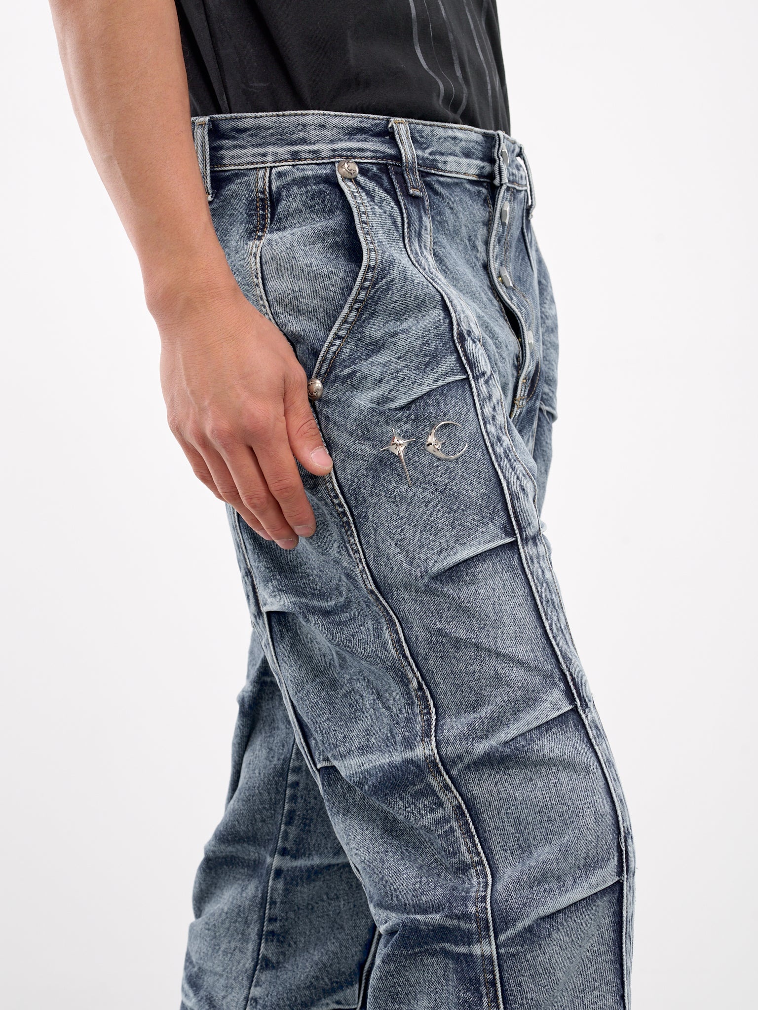 Line GOB Denim Pants - 4