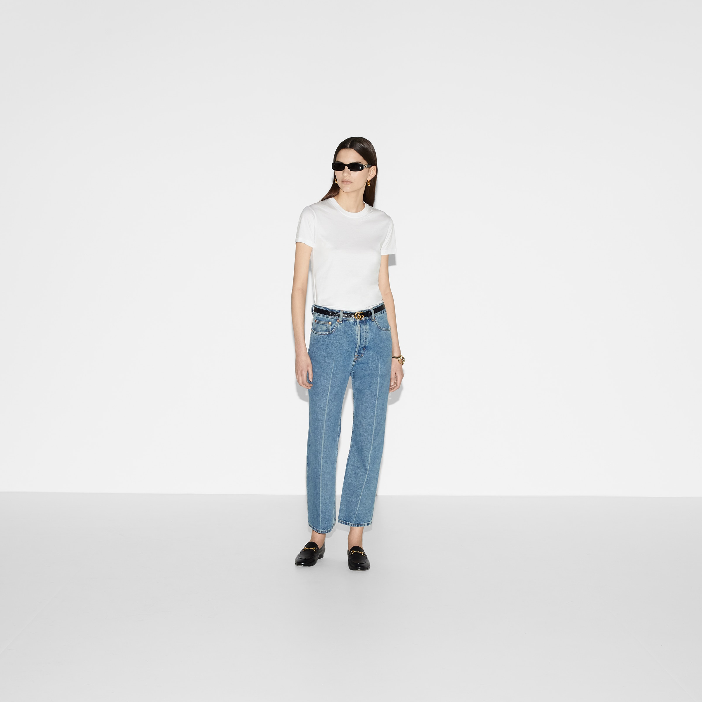Cotton jersey T-shirt with embroidery - 2