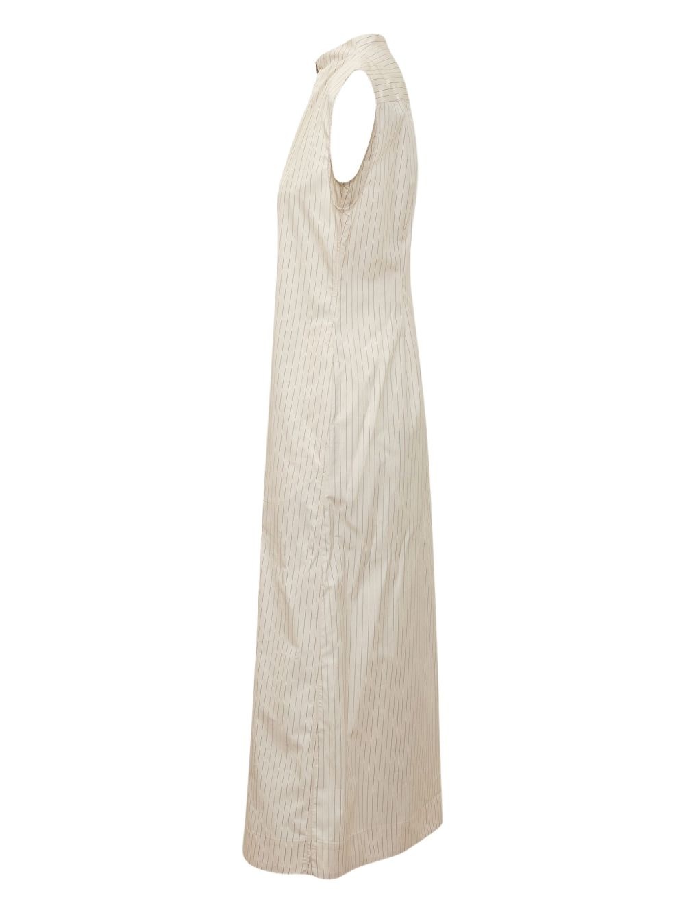 pinstripe sleeveless dress - 3