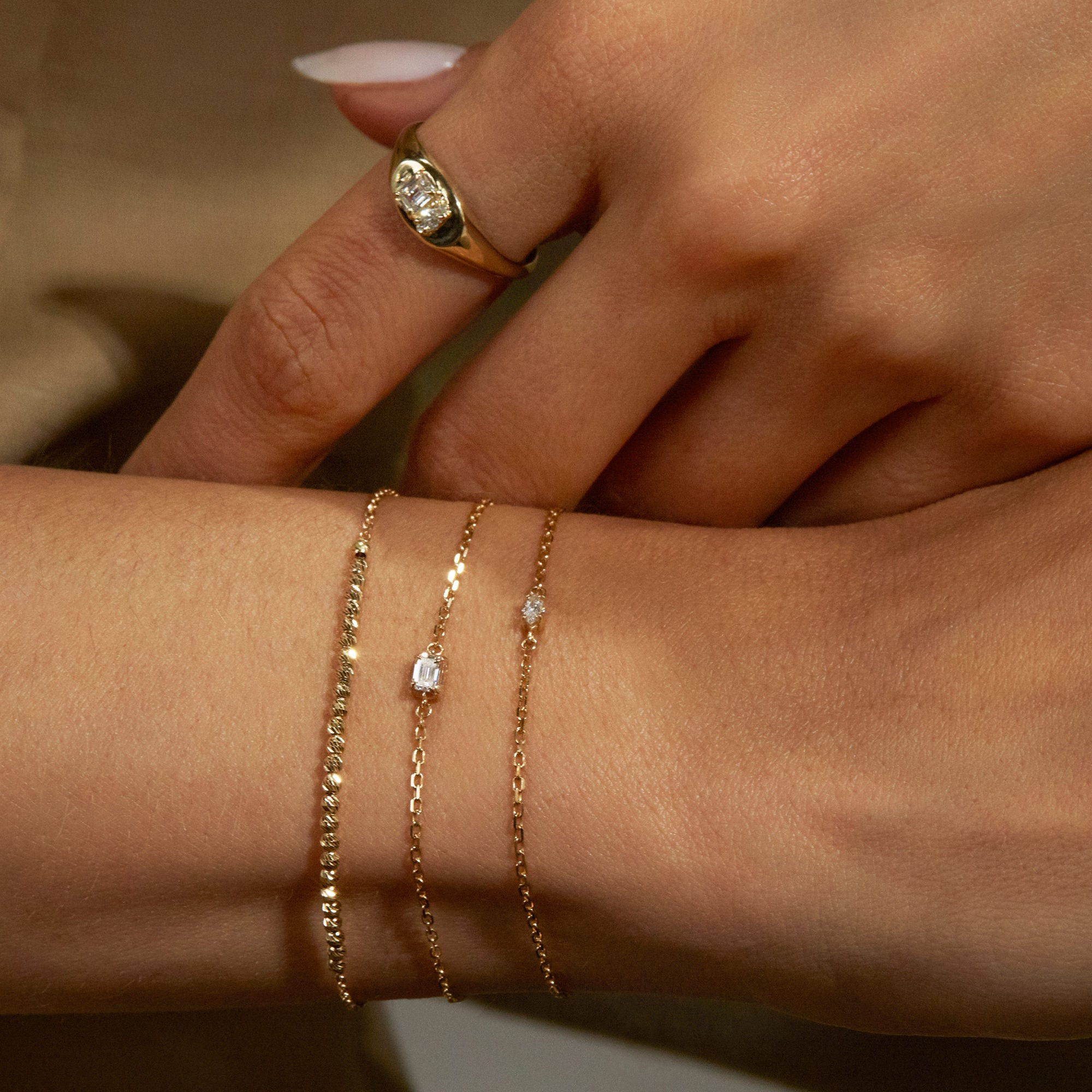 LAB-Created Diamond Mirror Bracelet - 4