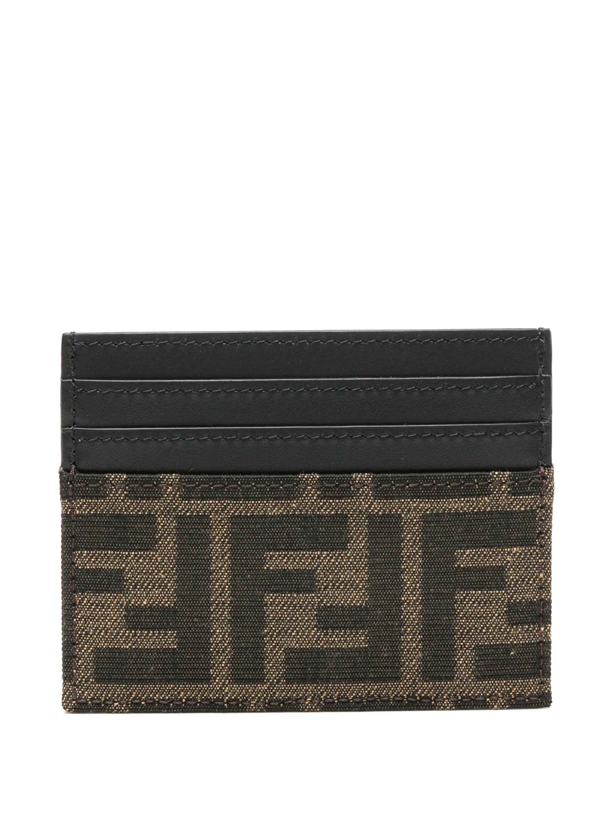 FF-jacquard Leather Card Holder - 3