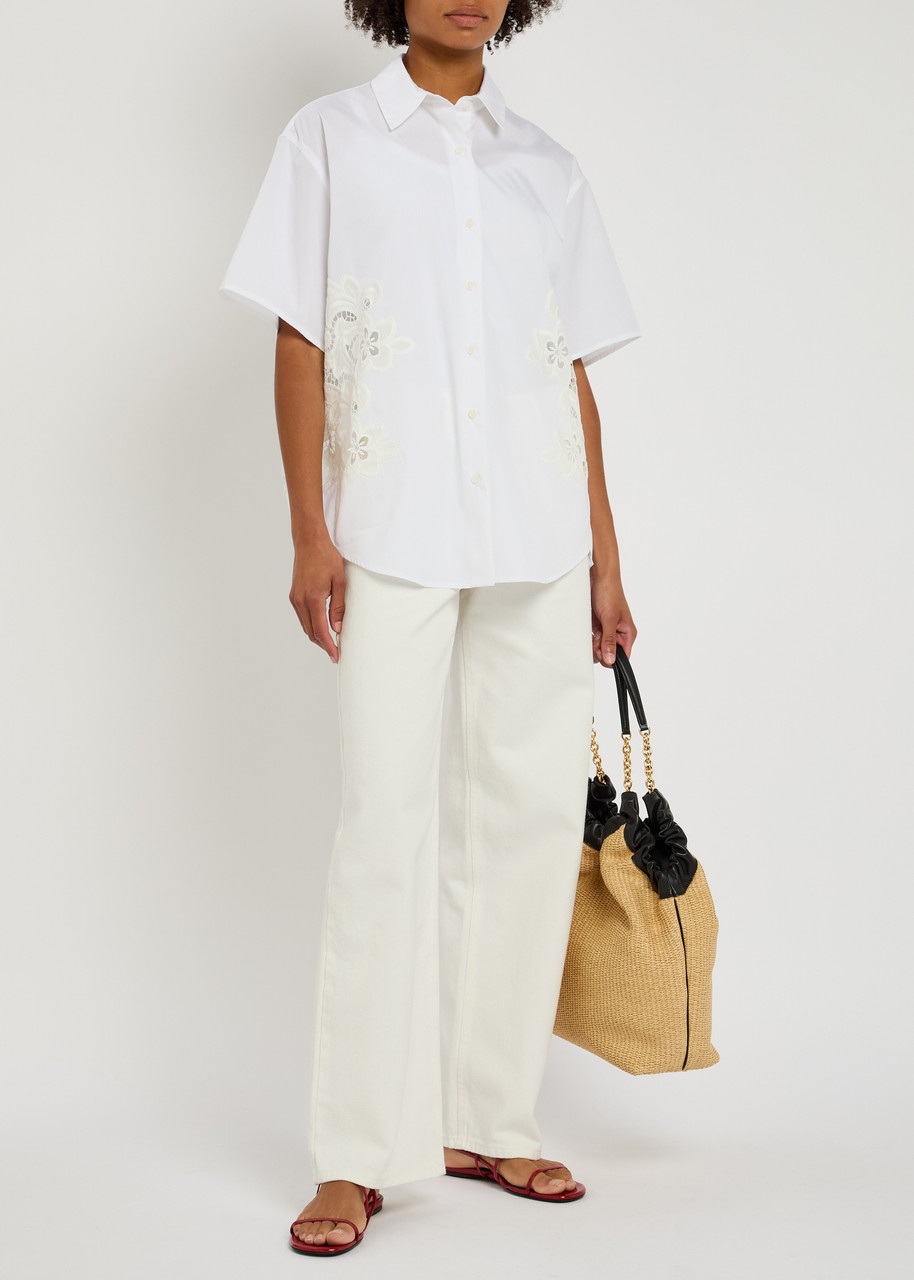 Rag & Bone Amy Guipure-lace Cotton-poplin Shirt - 4